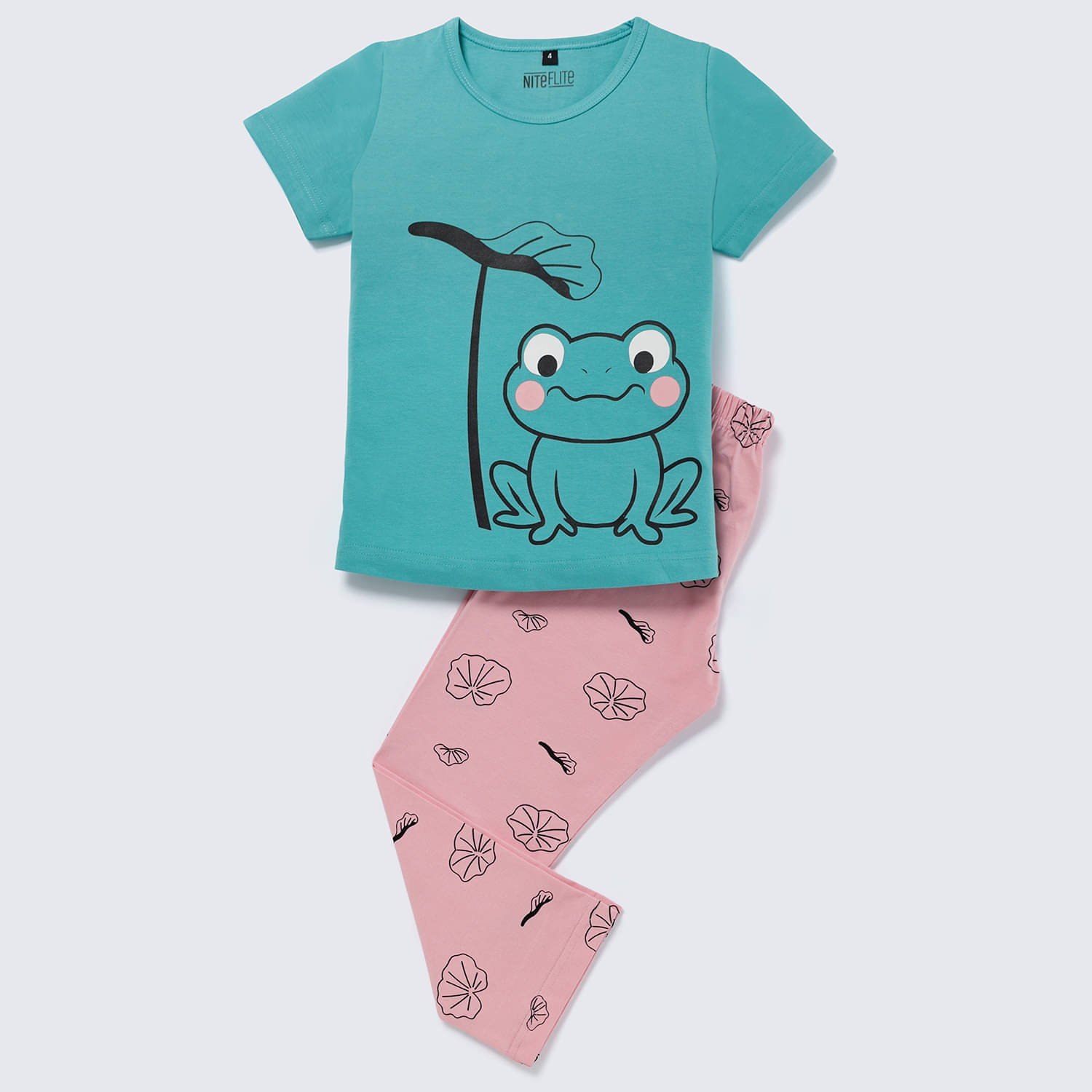     			Nite Flite Pack of 1 Girls Cotton Nightsuit Set ( Multicolor )