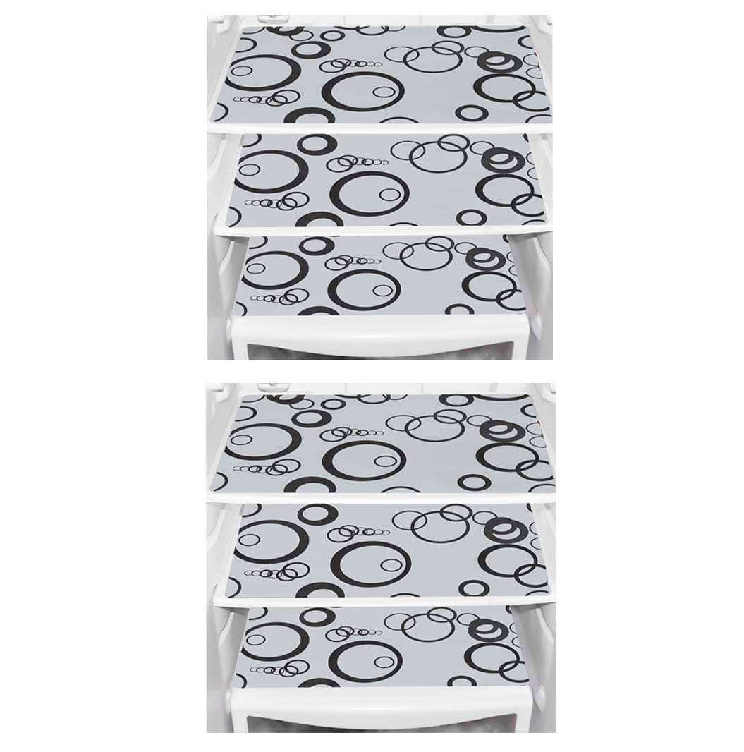 Sanraksshan PVC Floral Mats ( 40 30 ) Pack of 6 - Multicolor Sanraksshan PVC Floral Mats ( 40 30 ) Pack of 6 - Multicolor