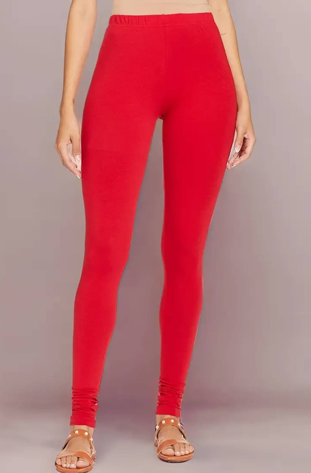     			ULTIMATE SHOPPING NETWORK Pack of 1 Lycra Women's Leggings ( Red )