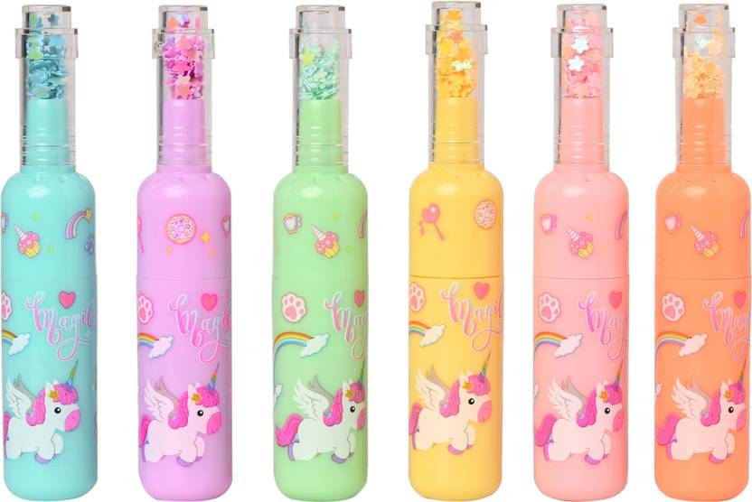     			ECLET Tree Unicorn Bottle Highlighter Set |6 pastel Shades| Birthday Gift |Return Gift  (Set of 6, Multicolor)
