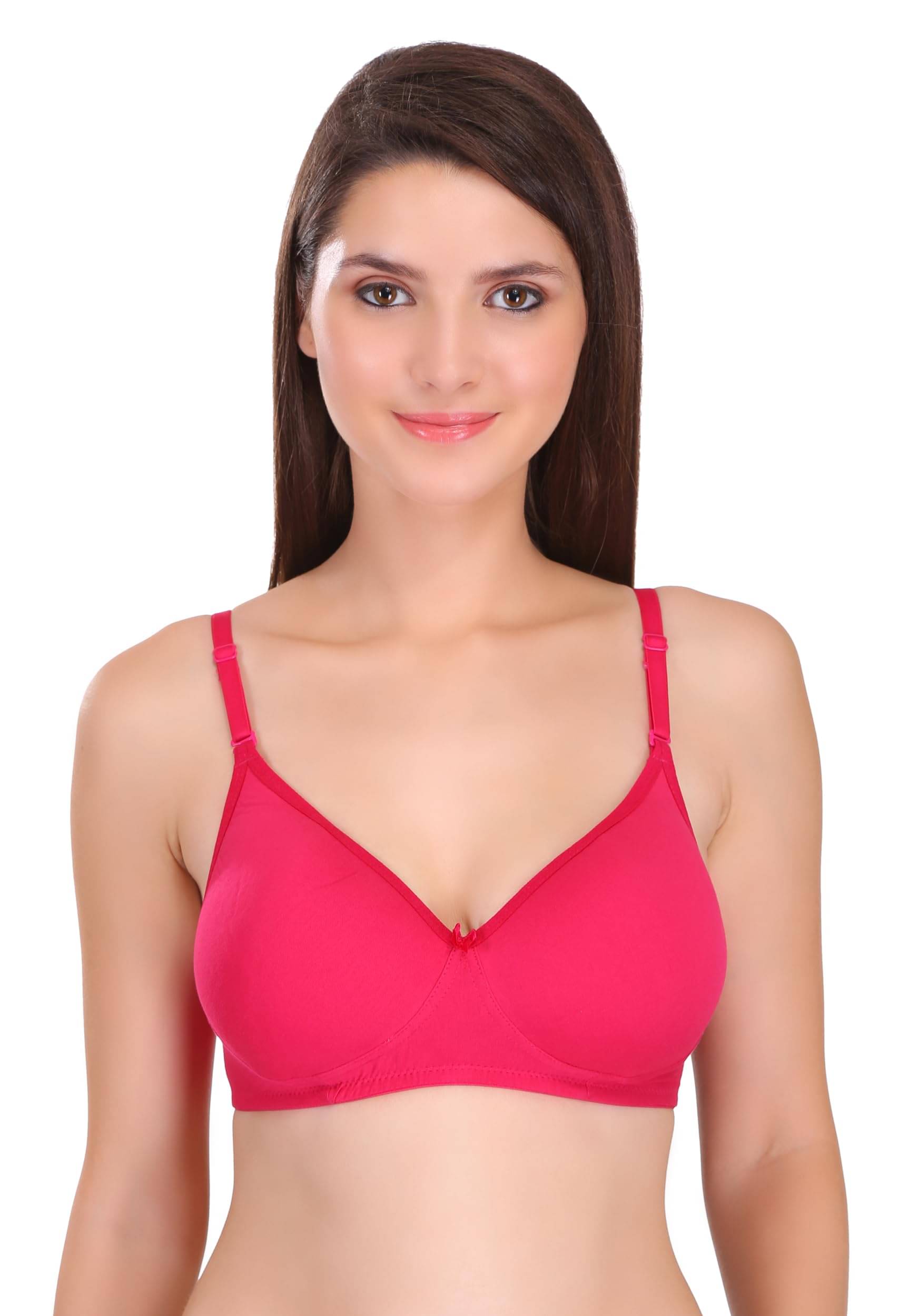     			Featherline Pack of 1 Cotton Blend Lightly Padded Push Up Bra For Women ( Magenta )