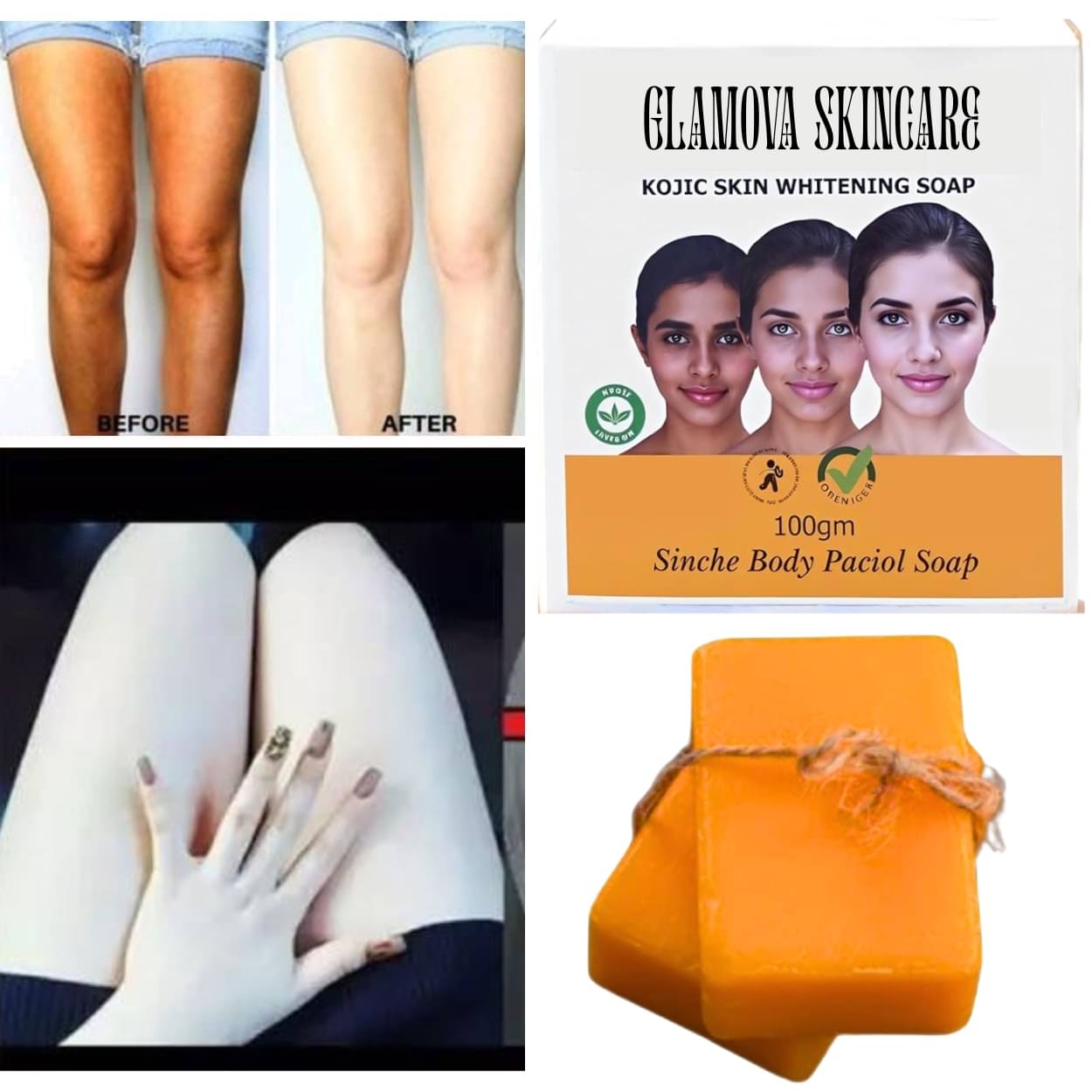     			GLAMOVA Skin Whitening Soap for All Skin Type ( Pack of 1 )