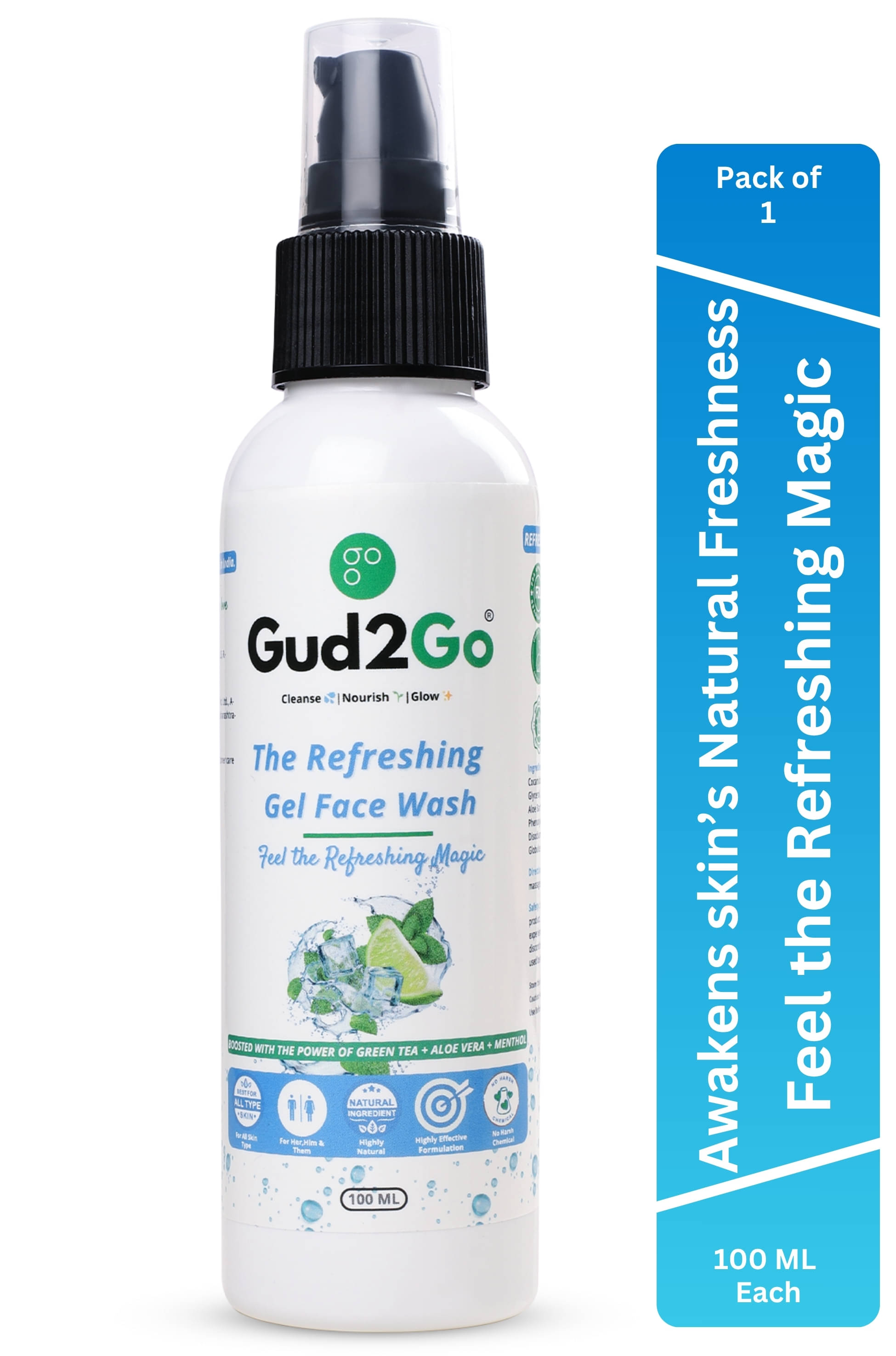     			Gud2Go - Refreshing Face Wash For All Skin Type ( Pack of 1 )