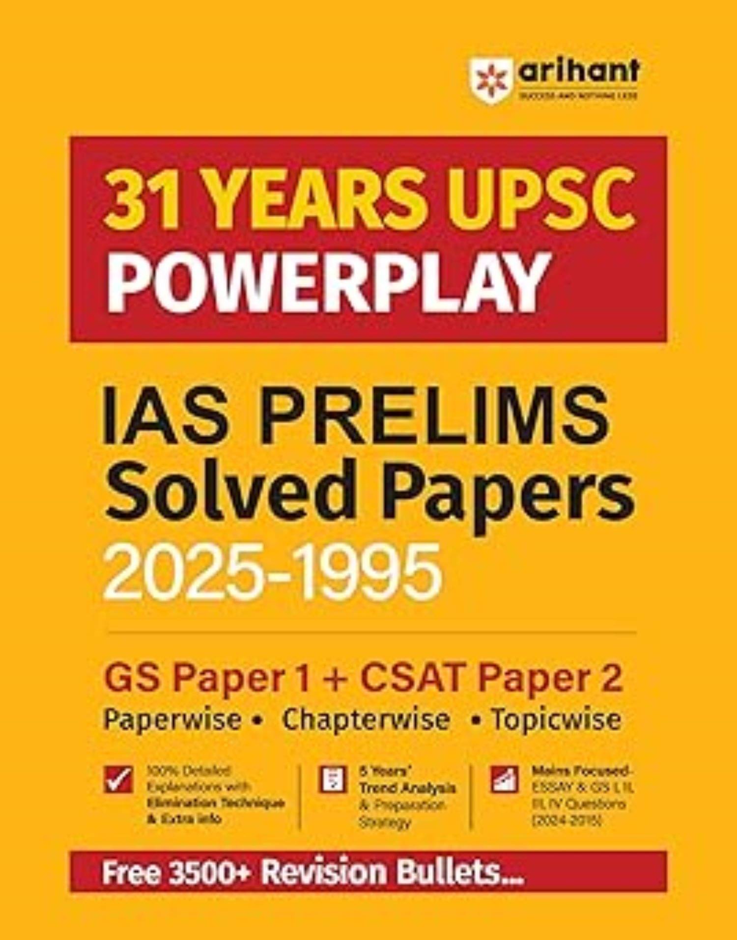 IAS Prelims Solved Papers (2025-1995) | 31 Years UPSC Powerplay IAS Prelims Solved Papers (2025-1995) | 31 Years UPSC Powerplay