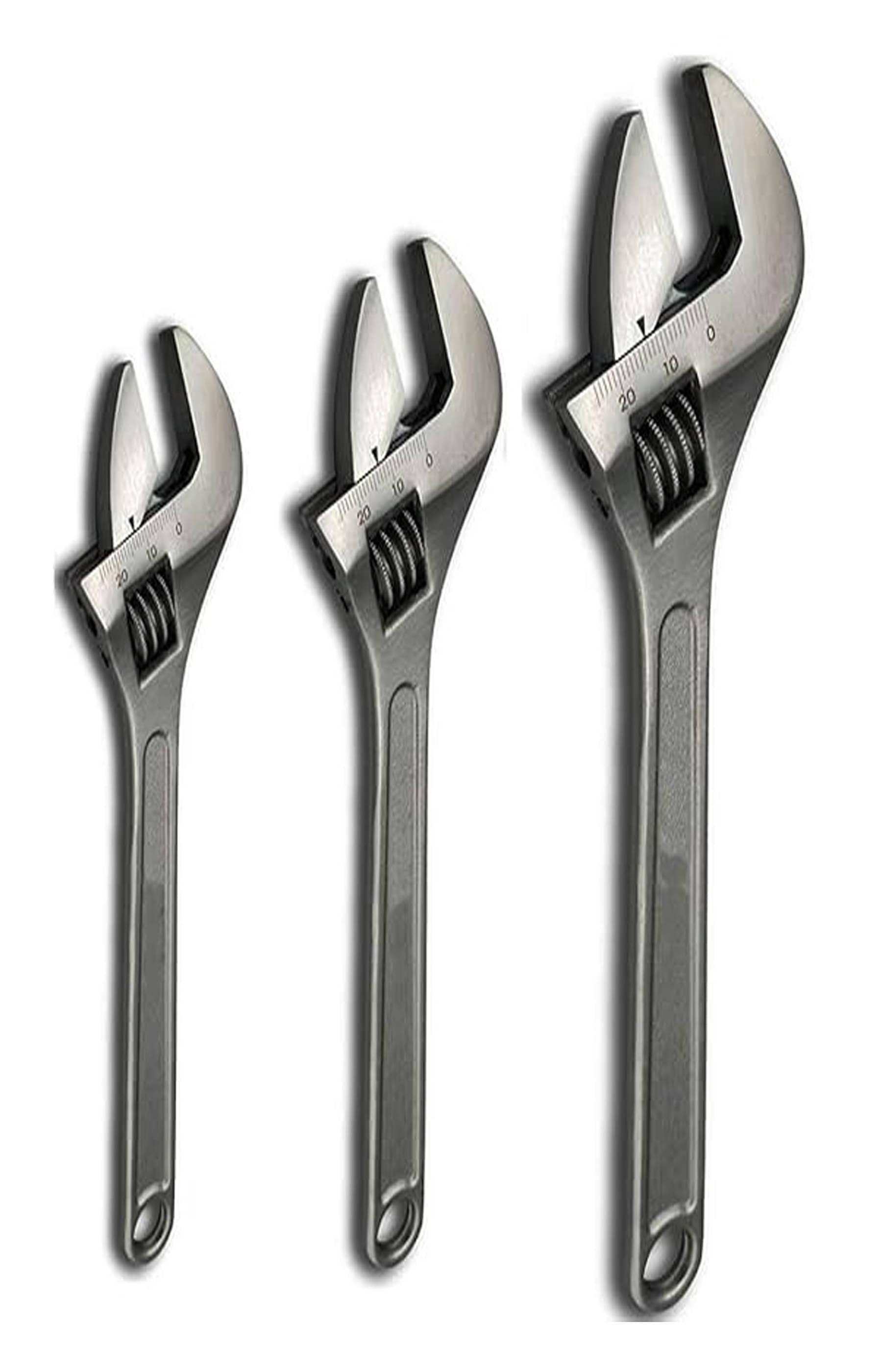     			M S AGROTECH Spanner Hand Tool adjustable wrench Combo Set 8 10 12 inchs Set Material (Metal and Steel) (Multicolor) Pack of 1