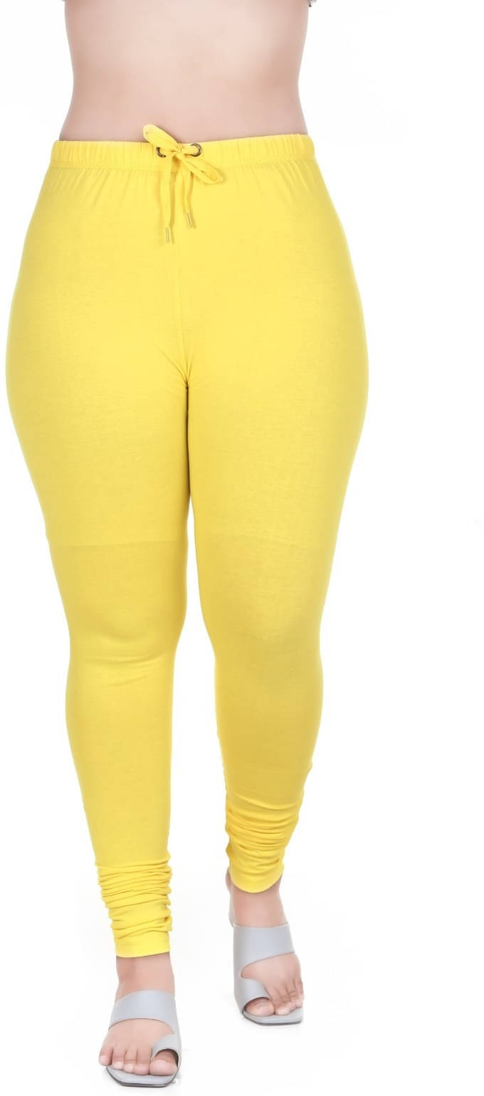     			MUKHAKSH Pack of 1 Girls Lycra Legging ( Yellow )