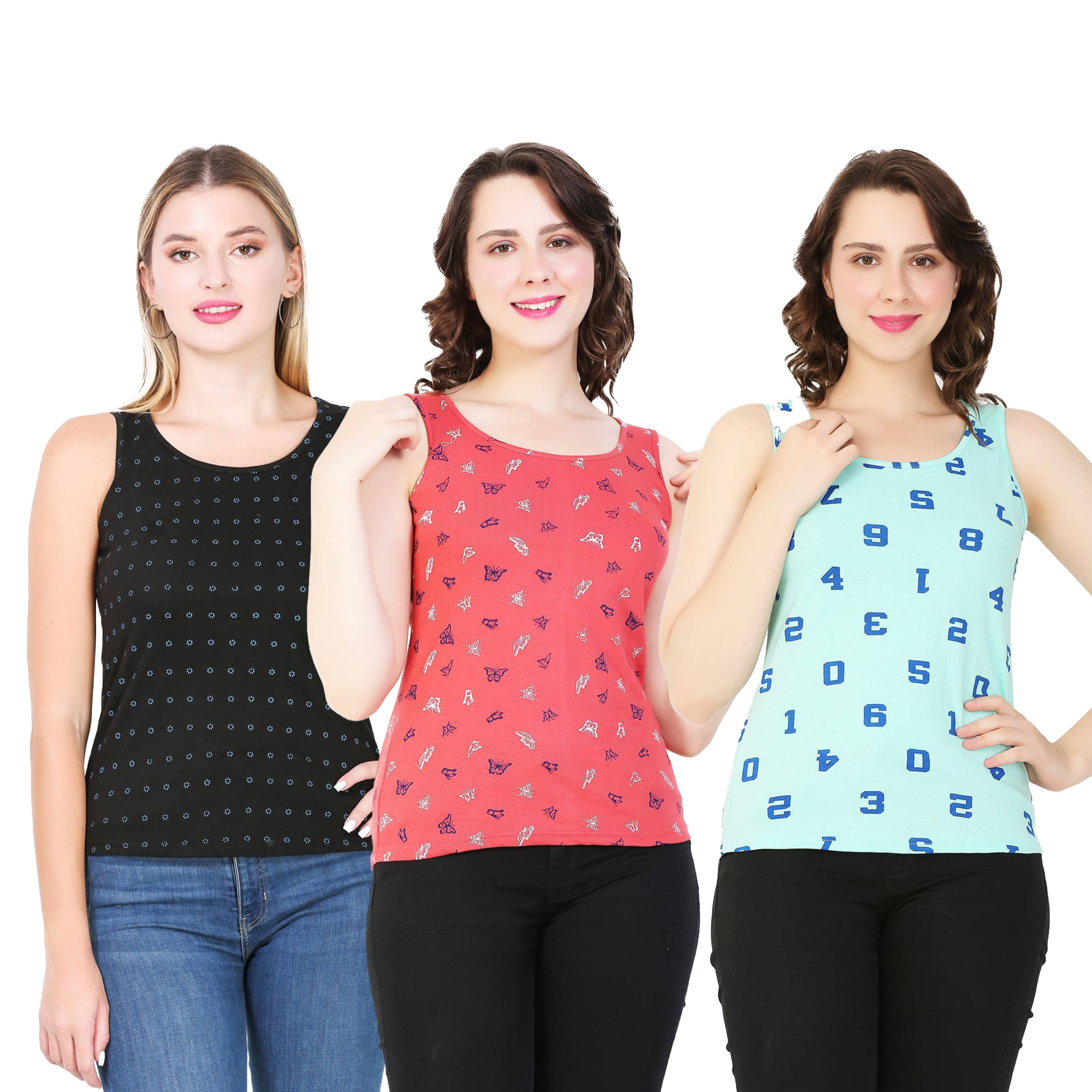 Myo Women's Cotton Tank Top ( Multi Color ) Myo Women's Cotton Tank Top ( Multi Color )