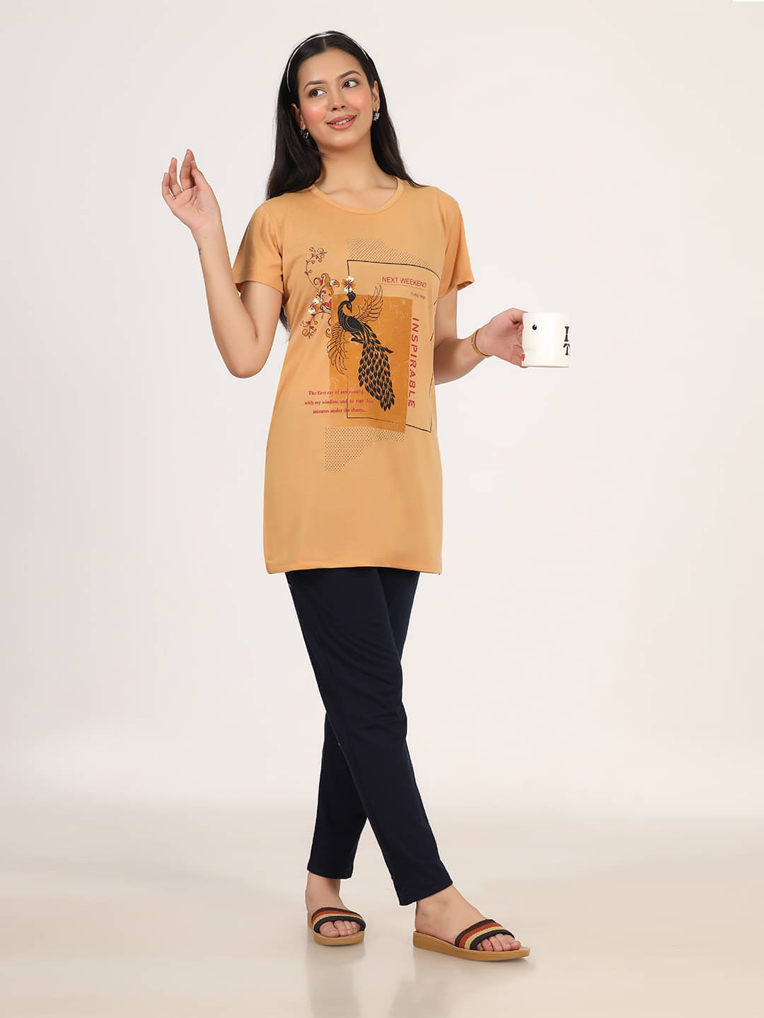 PROBASIC Yellow Cotton Blend Women's Nightwear Nightsuit Sets ( Pack of 1 ) PROBASIC Yellow Cotton Blend Women's Nightwear Nightsuit Sets ( Pack of 1 )