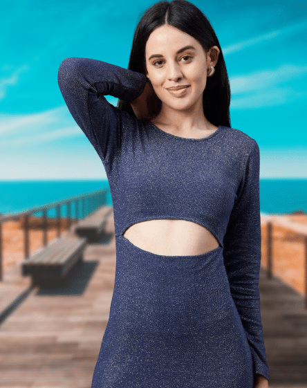     			Rigo Women Cotton Solid Bodycon Dress ( Blue )