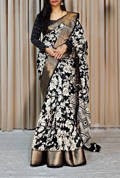 SHIRODHARI Silk Blend Printed Ilkal Saree With Unstitched Blouse Piece ( Multicolor 1 ) SHIRODHARI Silk Blend Printed Ilkal Saree With Unstitched Blouse Piece ( Multicolor 1 )
