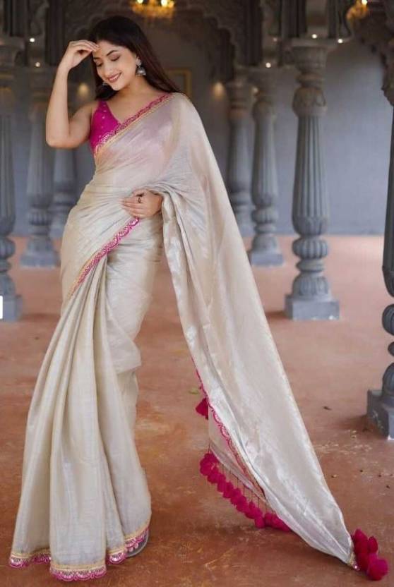 SHIRODHARI Silk Blend Printed Ilkal Saree With Unstitched Blouse Piece ( Beige ) SHIRODHARI Silk Blend Printed Ilkal Saree With Unstitched Blouse Piece ( Beige )