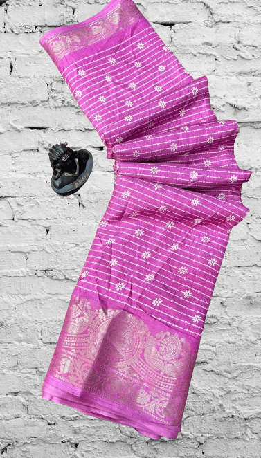 SHIRODHARI Silk Blend Printed Ilkal Saree With Unstitched Blouse Piece ( Pink ) SHIRODHARI Silk Blend Printed Ilkal Saree With Unstitched Blouse Piece ( Pink )