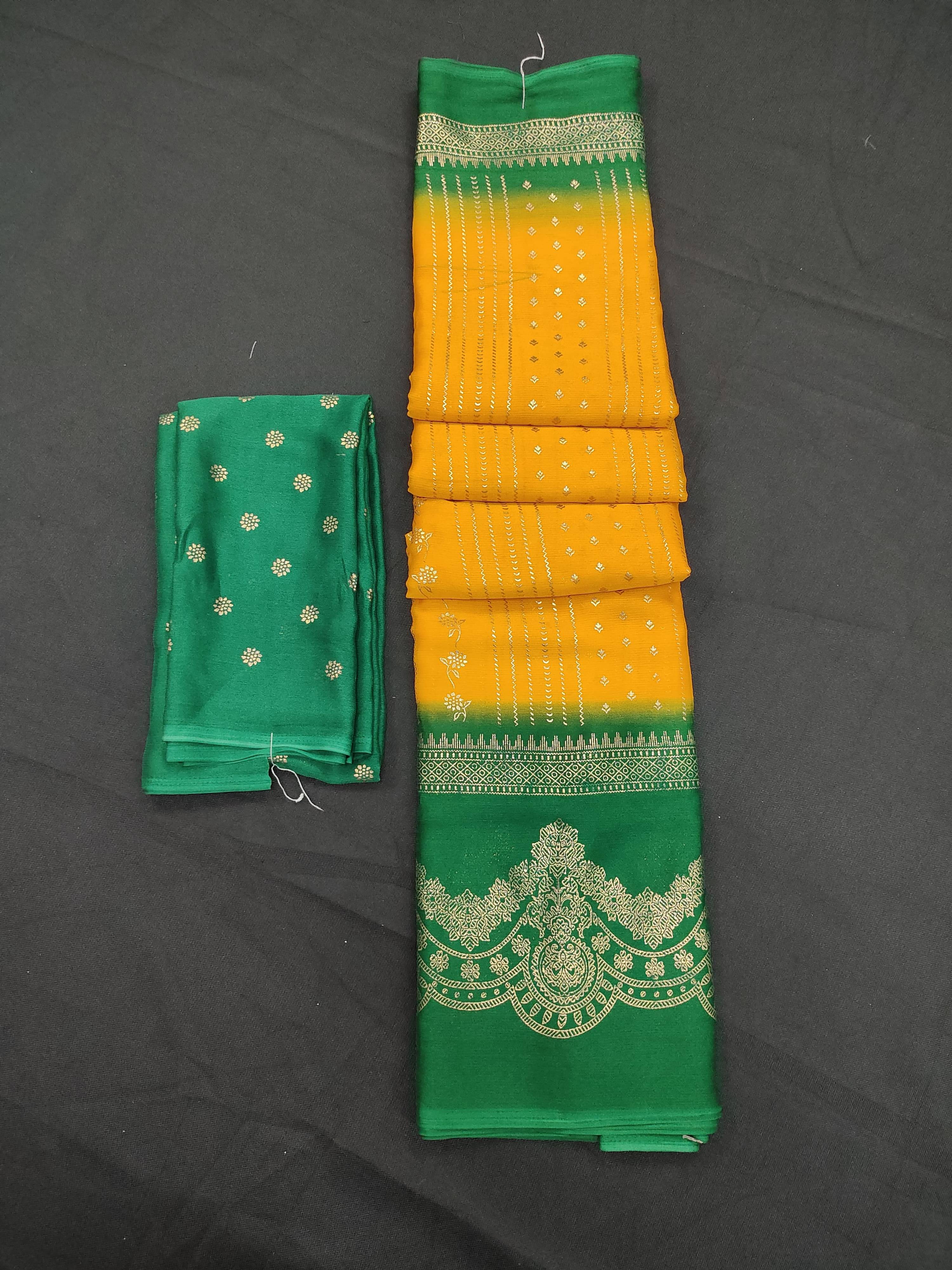 SHIRODHARI Silk Blend Printed Ilkal Saree With Unstitched Blouse Piece ( Orange ) SHIRODHARI Silk Blend Printed Ilkal Saree With Unstitched Blouse Piece ( Orange )