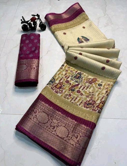 SHIRODHARI Silk Blend Printed Ilkal Saree With Unstitched Blouse Piece ( Multicolor ) SHIRODHARI Silk Blend Printed Ilkal Saree With Unstitched Blouse Piece ( Multicolor )