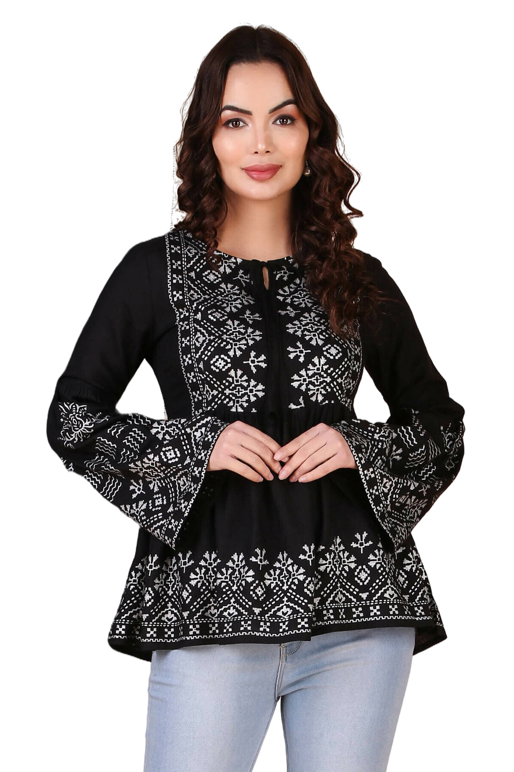 SMASUM Women's Rayon Regular Top ( Black ) SMASUM Women's Rayon Regular Top ( Black )