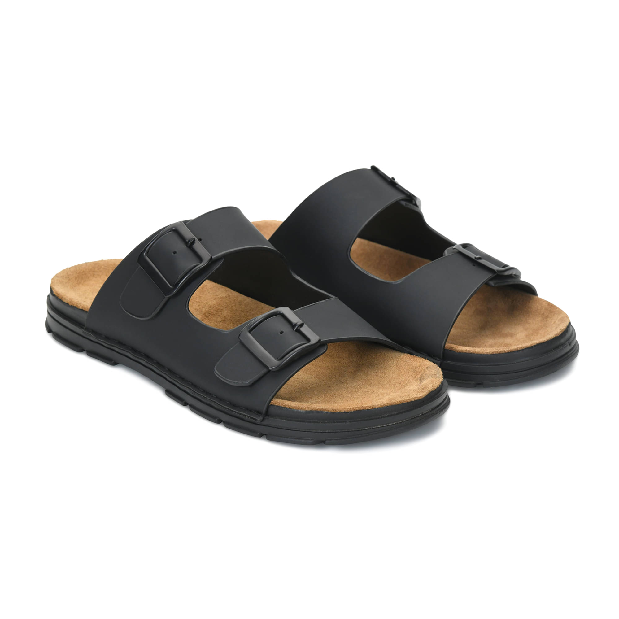     			STEPFOX Black Men's Slide Flip Flop