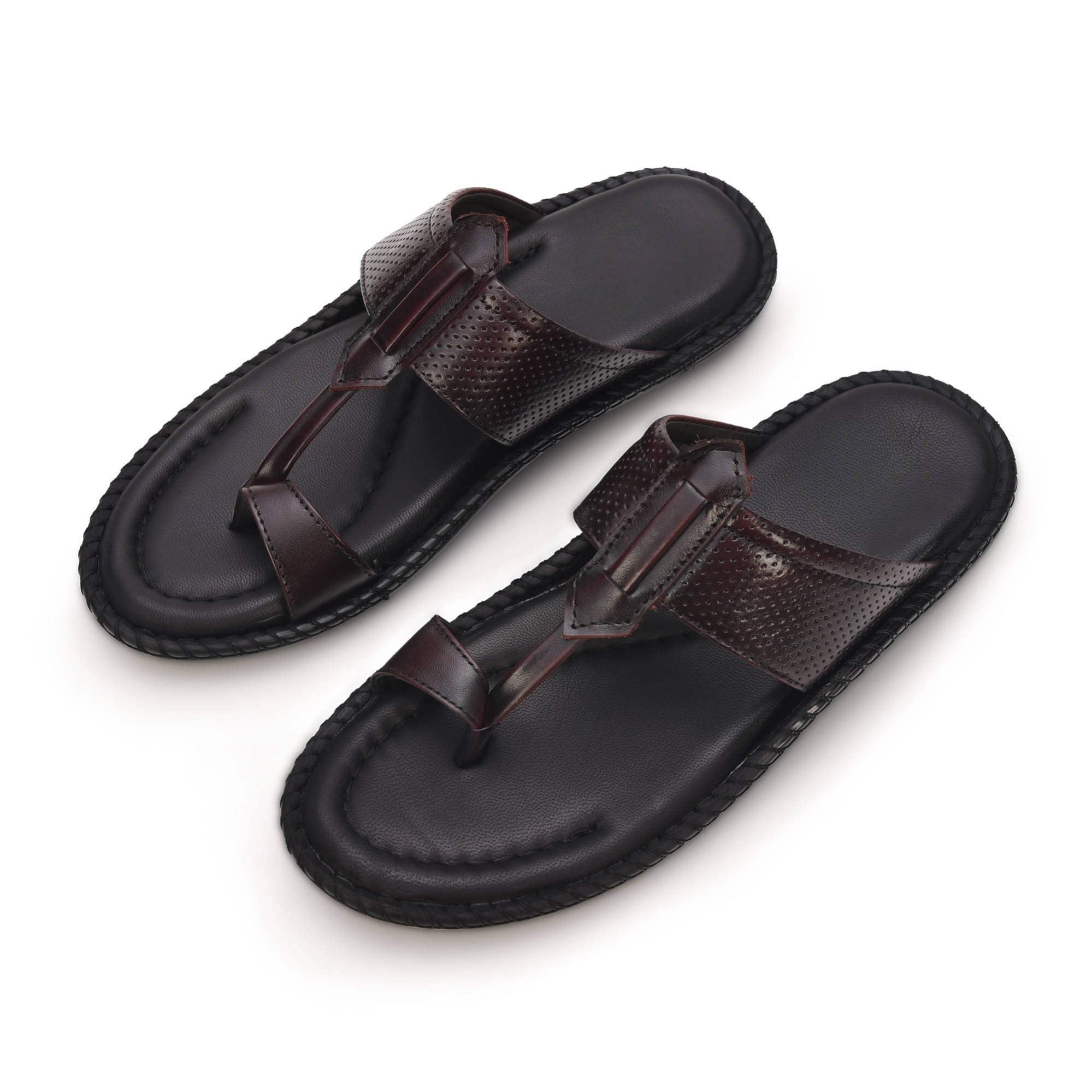     			STEPFOX Maroon Men's Thong Flip Flop