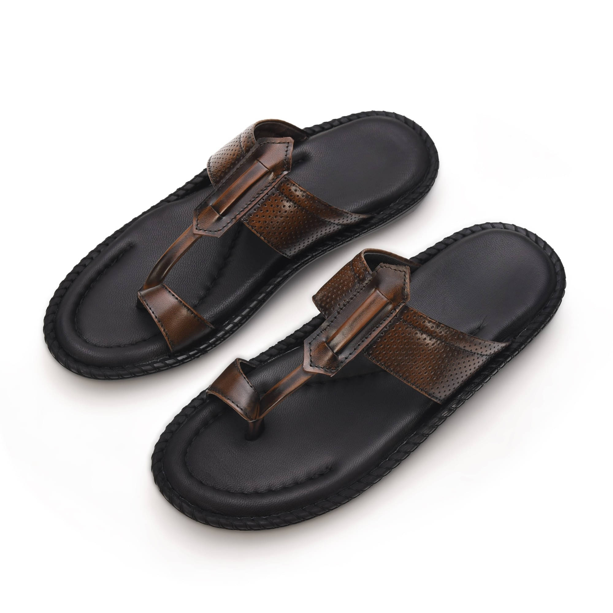     			STEPFOX Tan Men's Thong Flip Flop