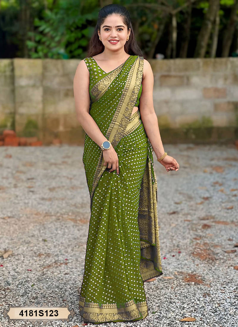 Samah Silk Woven Banarasi saree With Unstitched Blouse Piece ( Fluorescent Green ) Samah Silk Woven Banarasi saree With Unstitched Blouse Piece ( Fluorescent Green )
