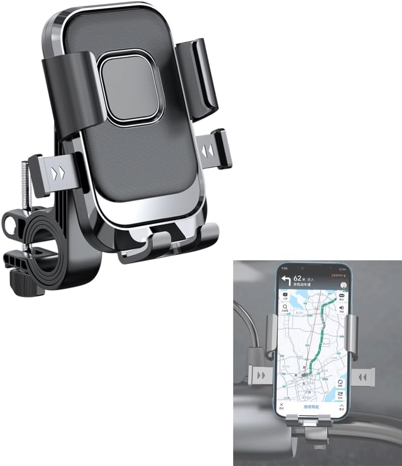 Shop To Shop Other Surfaces Double Clamp Bike Mobile Holder - Black     			Shop To Shop Other Surfaces Double Clamp Bike Mobile Holder - Black