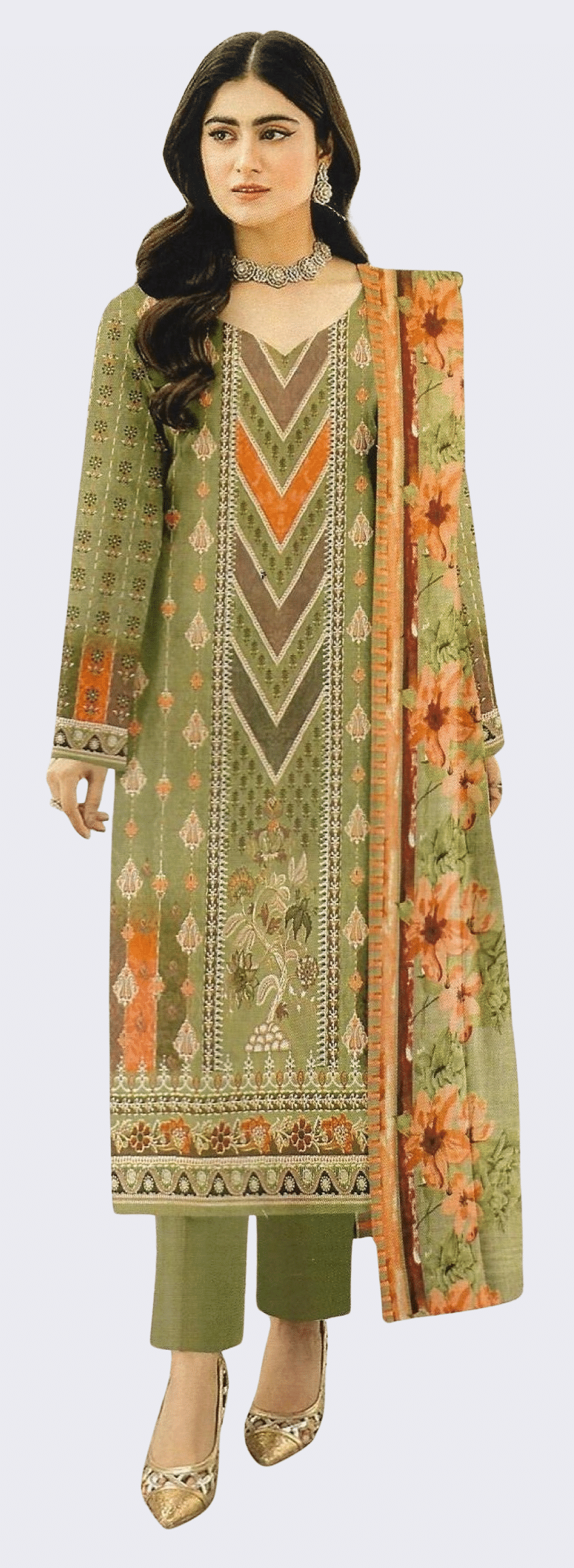 Soul Essence Women Cotton Unstitched Dress Material ( Green ) Soul Essence Women Cotton Unstitched Dress Material ( Green )