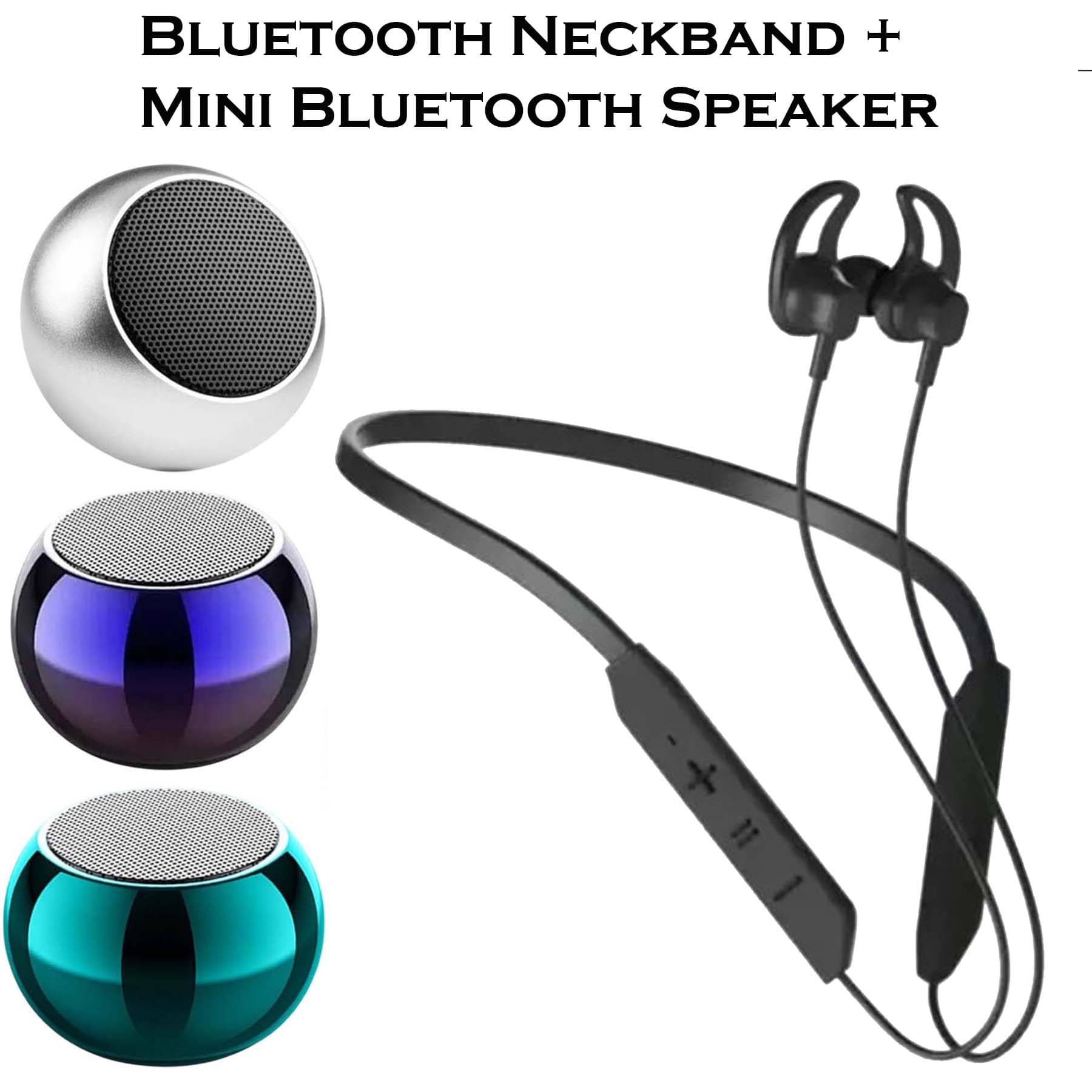    			U7 Mini Portable Bluetooth Speaker, 3 W Bluetooth Speaker with Bluetooth Neckband, Bluetooth Headset with Powerful Bass