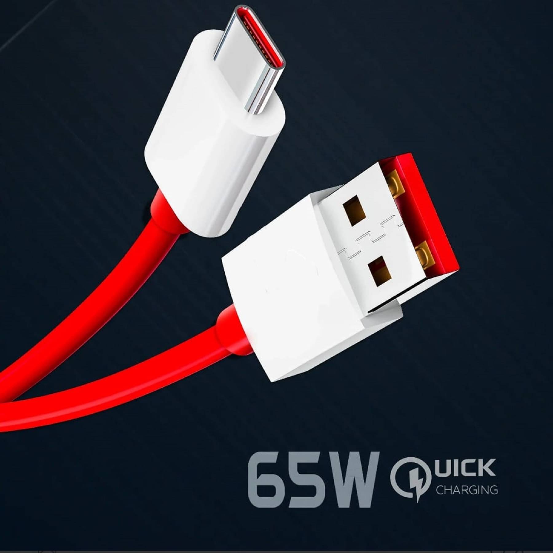     			UTRAX  65W USB to Type C Charging Cable with 5Amp Output, 480 mbps Data Sync, 1M Length, WARP//VOOC/DART/SUPERVOOC/SUPERDART CHARGER CABLE (Compatible with oppo, realme, narzo, oneplus,vivo,iqoo,samsung,motorola,mi,redmi,poco, Red, One Cable)