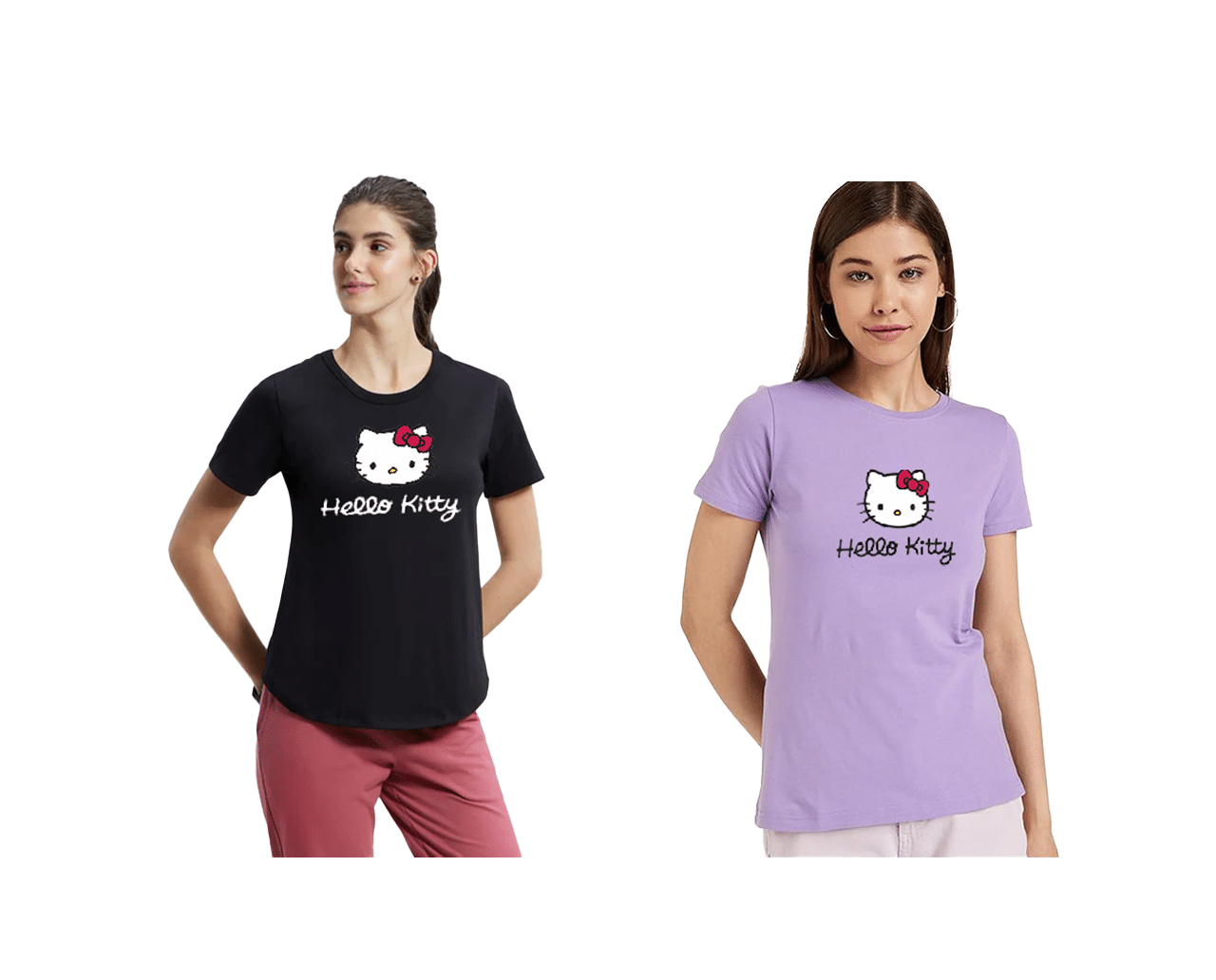     			Unicus Apparel Multi Color Polyester Lycra Tees - Pack of 2