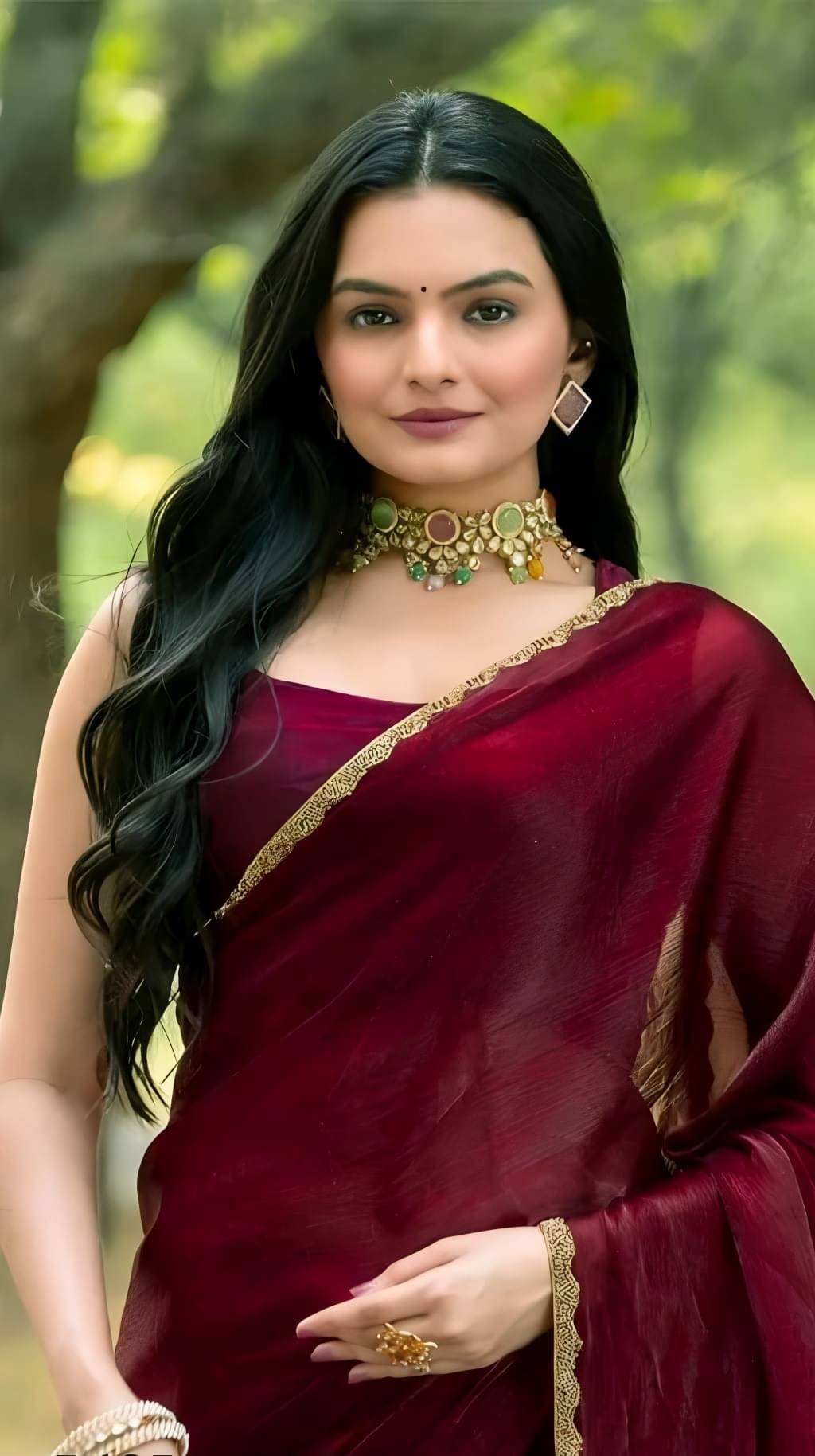 V FANCY Chiffon Solid Kanjeevaram Sarees With Stitched Blouse ( Maroon ) V FANCY Chiffon Solid Kanjeevaram Sarees With Stitched Blouse ( Maroon )