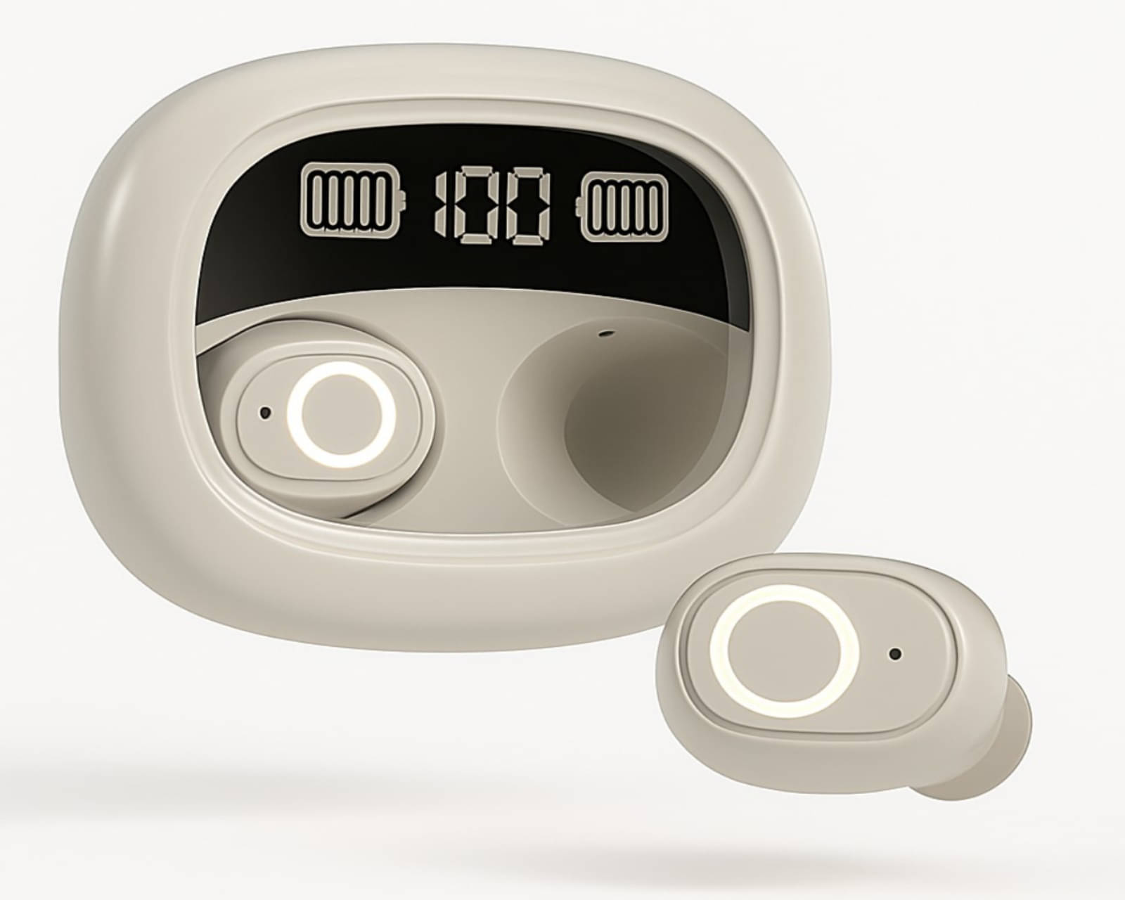     			VEHOP S9 TWS True Wireless in Ear Earbuds with Digital Display & 25Hrs Playtime with Type-C Fast Charging, BT v5.3 with Game Mode, 45ms Low Latency, Clear Calling ENC Mics, Gaming Ear Buds.