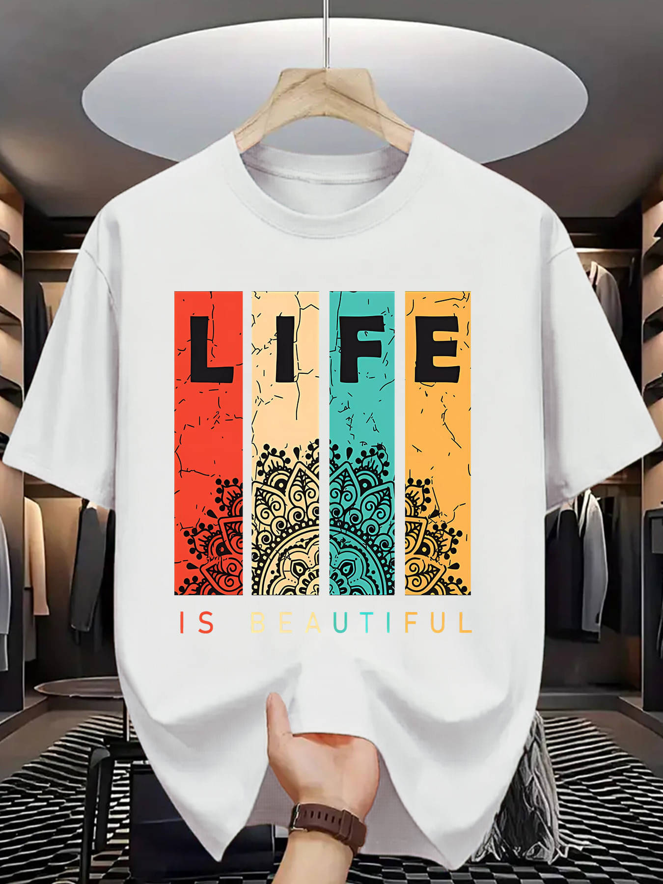 WILD ELEPHANT Men Polyester Regular Fit Printed T-Shirt ( White ) WILD ELEPHANT Men Polyester Regular Fit Printed T-Shirt ( White )