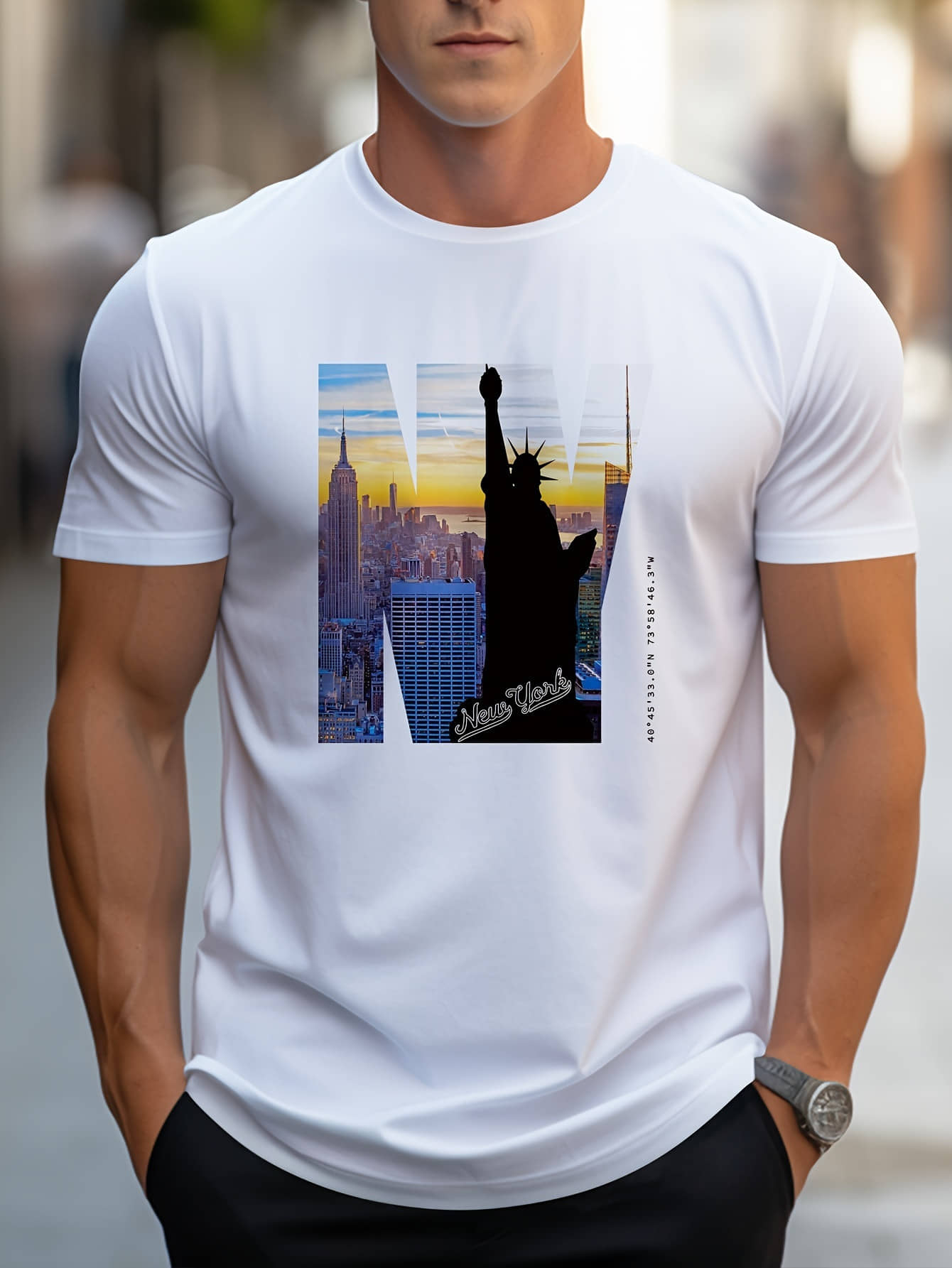WILD ELEPHANT Men Polyester Regular Fit Printed T-Shirt ( White )