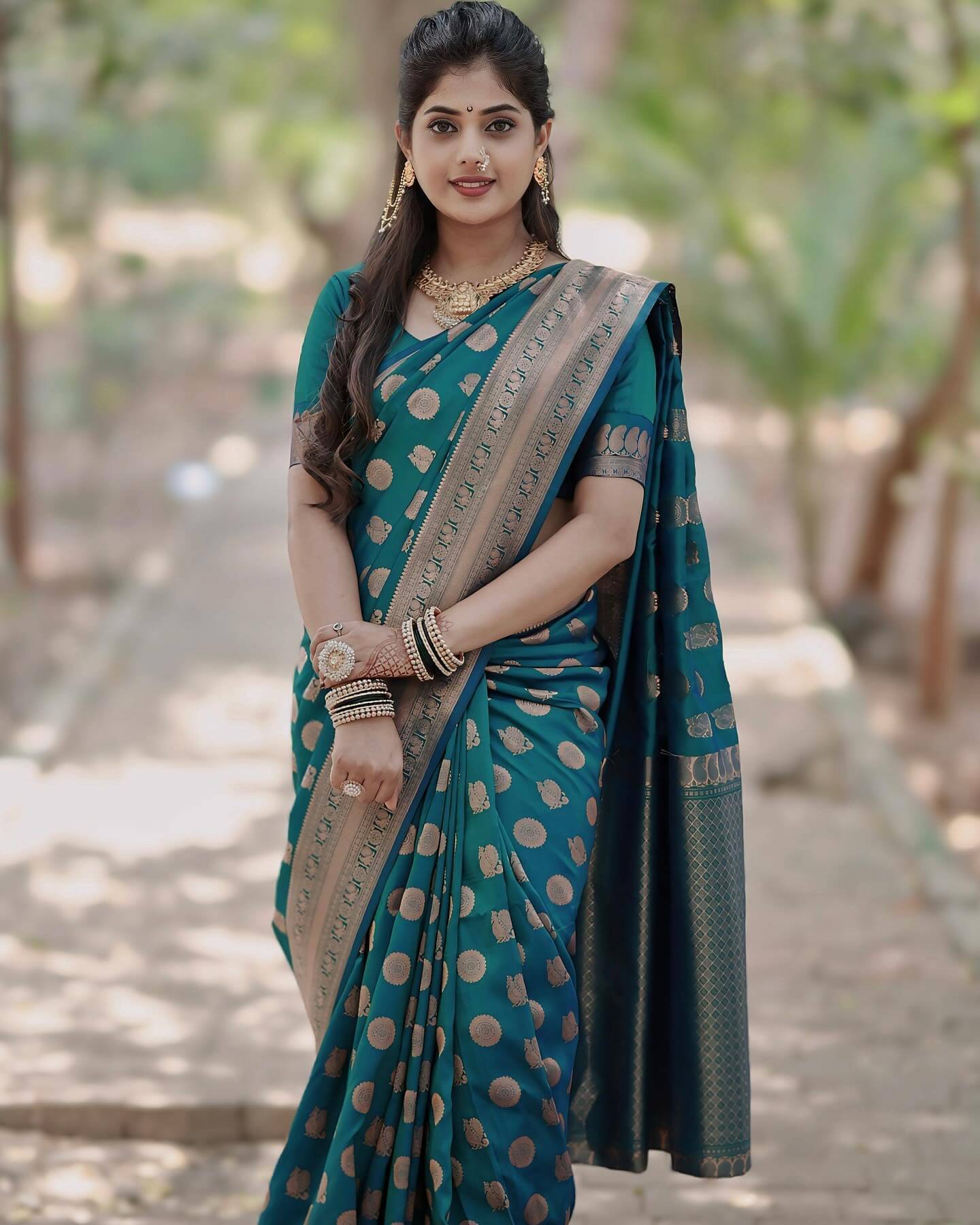 WOVEN STOCK Silk Self Design Banarasi saree With Unstitched Blouse Piece ( Rama ) WOVEN STOCK Silk Self Design Banarasi saree With Unstitched Blouse Piece ( Rama )
