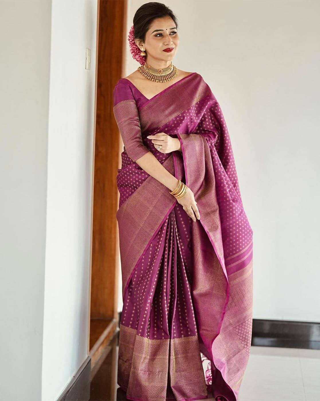 WOVEN STOCK Silk Self Design Banarasi saree With Unstitched Blouse Piece ( Pink ) WOVEN STOCK Silk Self Design Banarasi saree With Unstitched Blouse Piece ( Pink )
