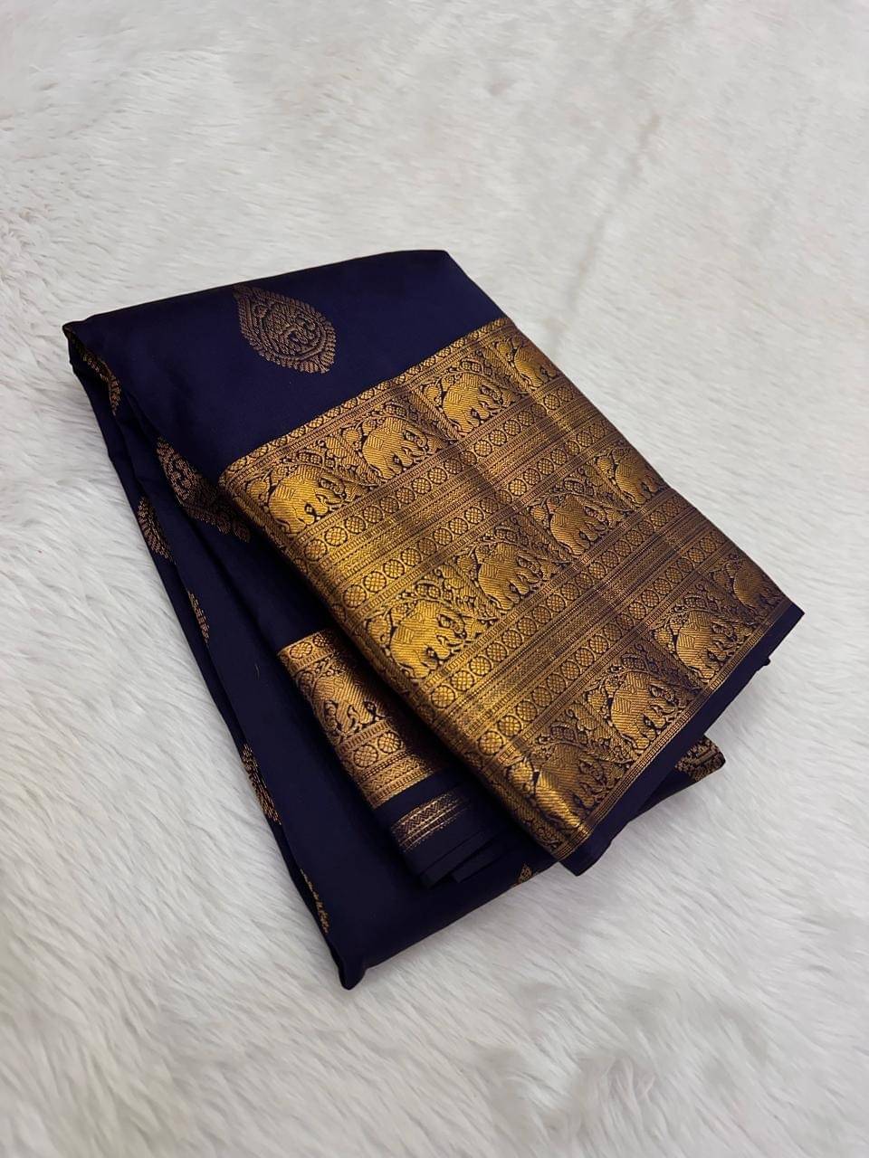 WOVEN STOCK Silk Self Design Banarasi saree With Unstitched Blouse Piece ( Blue ) WOVEN STOCK Silk Self Design Banarasi saree With Unstitched Blouse Piece ( Blue )