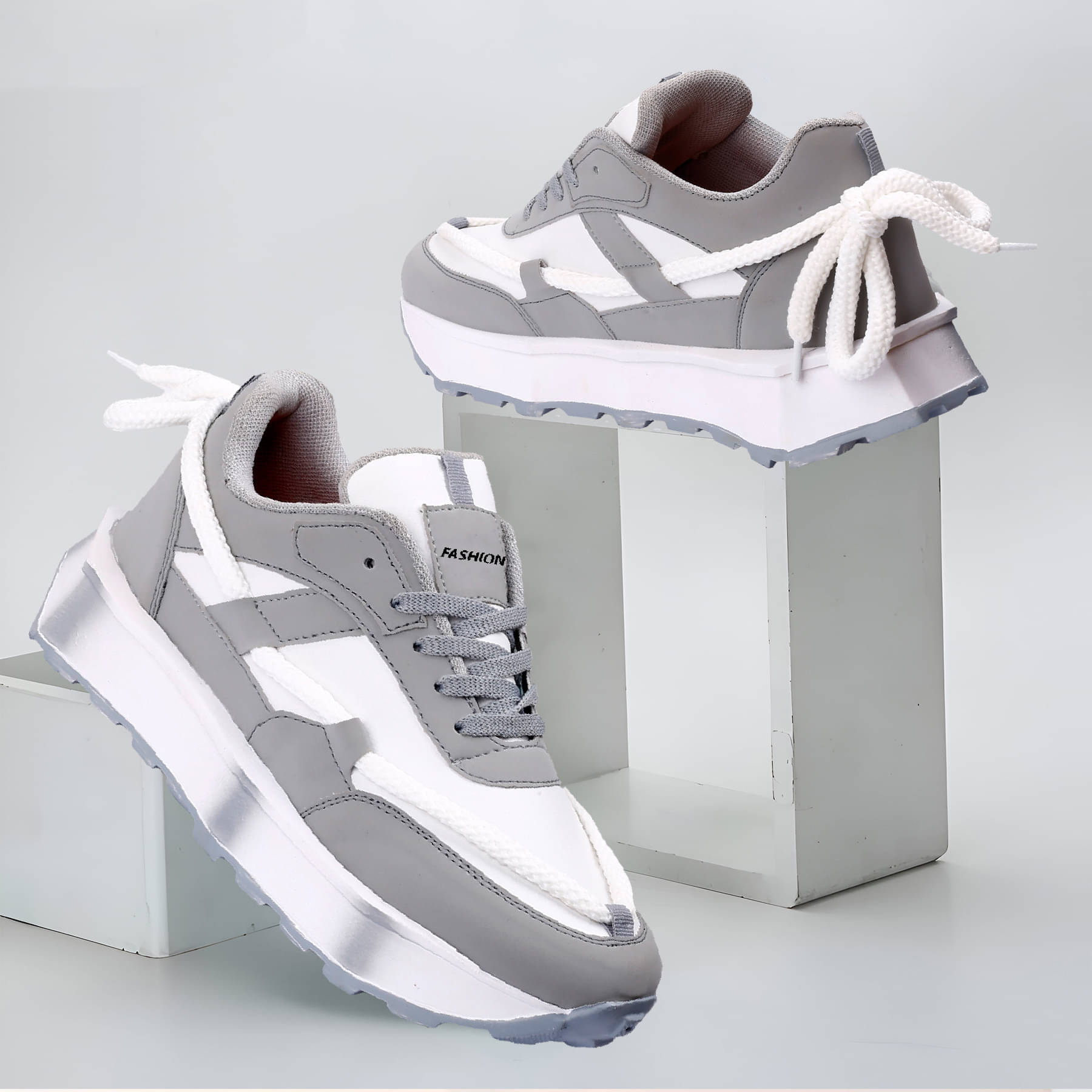     			YUVRATO BAXI Casual Sports Running Lace-up, Grey Men's Lifestyle Shoes