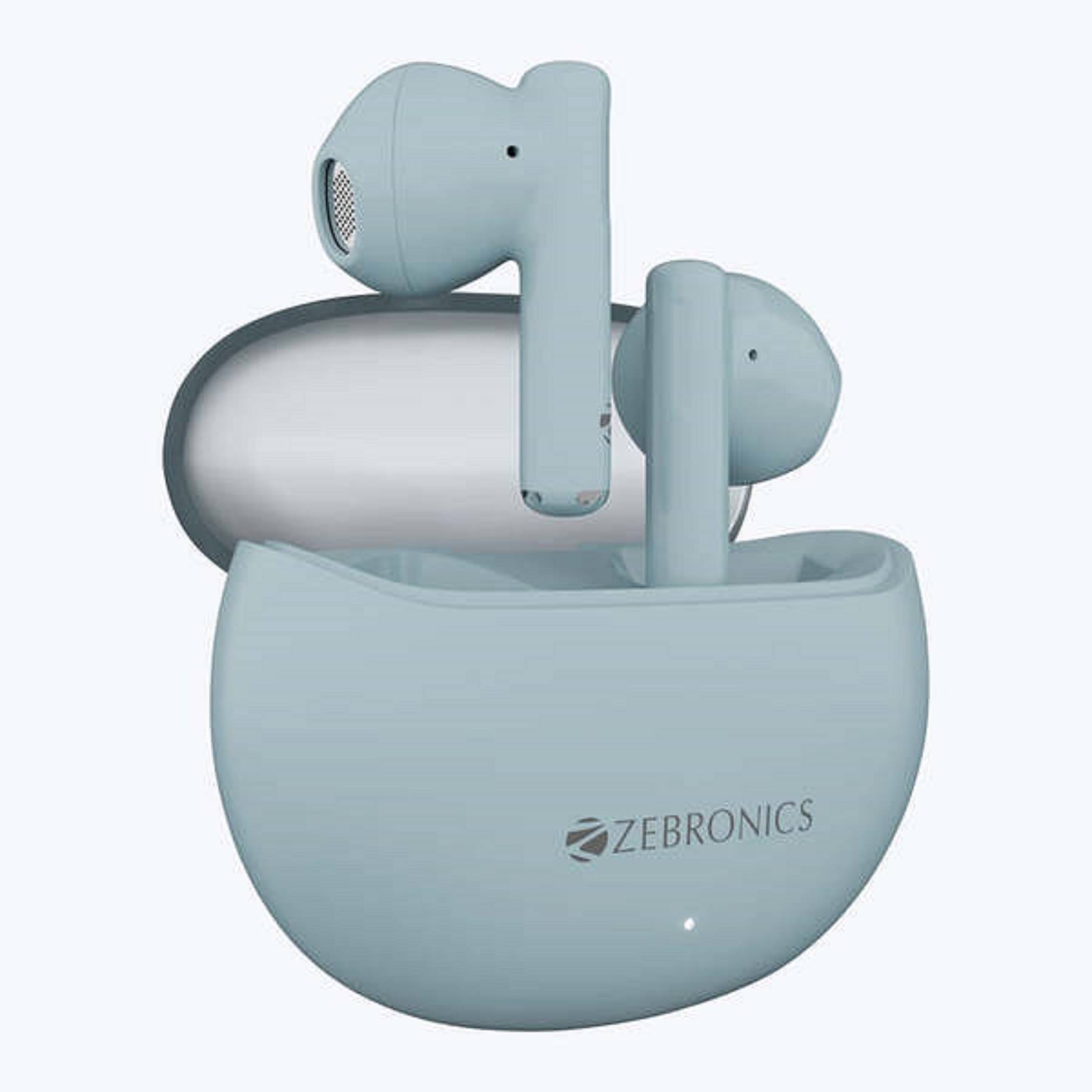     			ZEBRONICS Fireflies Wireless Earbuds Bluetooth  (Blue, In the Ear)