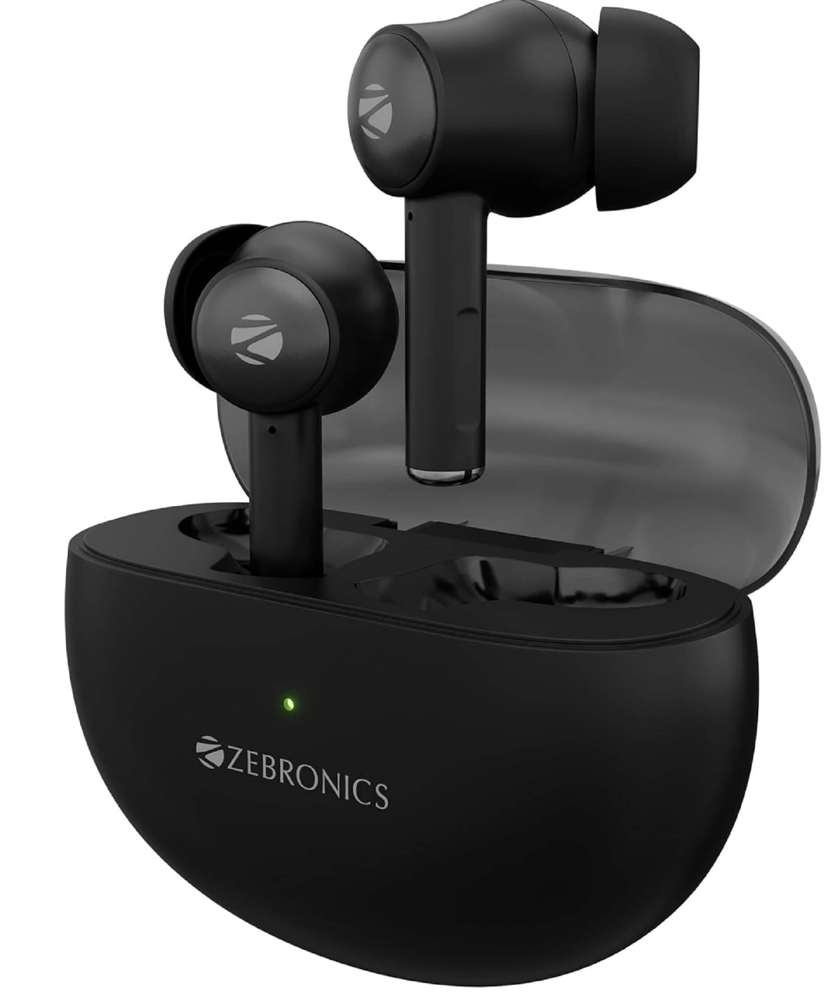     			ZEBRONICS Mist in Ear Wireless Earbuds, with up-to 27 Hours Backup, Environmental Noise Cancellation (ENC), Gaming Mode, Touch Control, Voice Assistant Support, Splash Proof Design (Black)