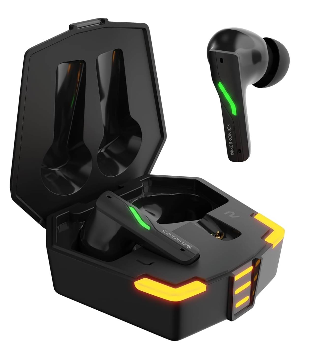     			ZEBRONICS New Launch Beast in-Ear Wireless Earbuds, 32* Hours Backup, Bluetooth v5.4, Flash Connect, Gaming Mode, Touch Control, Voice Assistant Support, Splash Proof Design