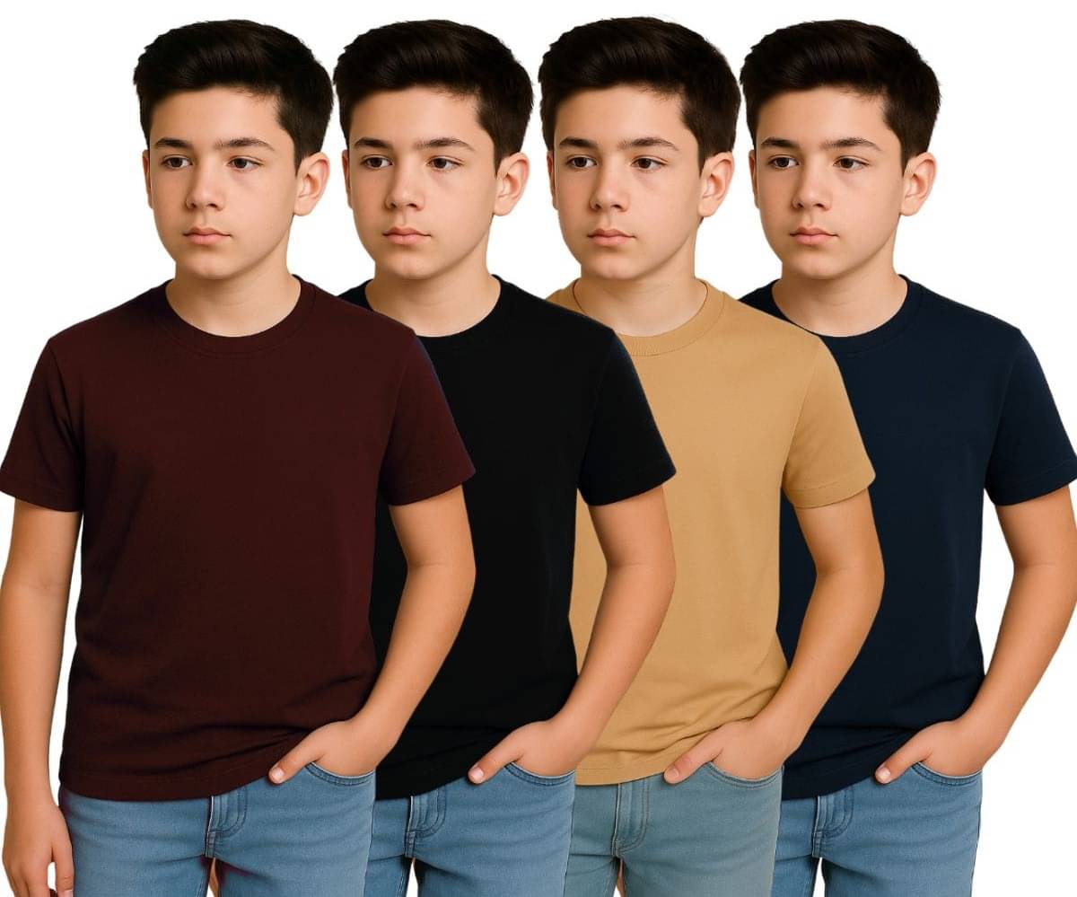     			clael Pack of 4 Boys Polyester T-Shirt ( Multicolor 5 )