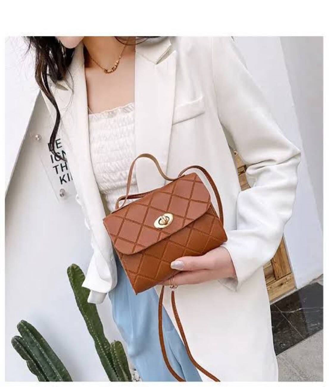     			gufrina Sling Bag PU Set of 1 ( Brown )