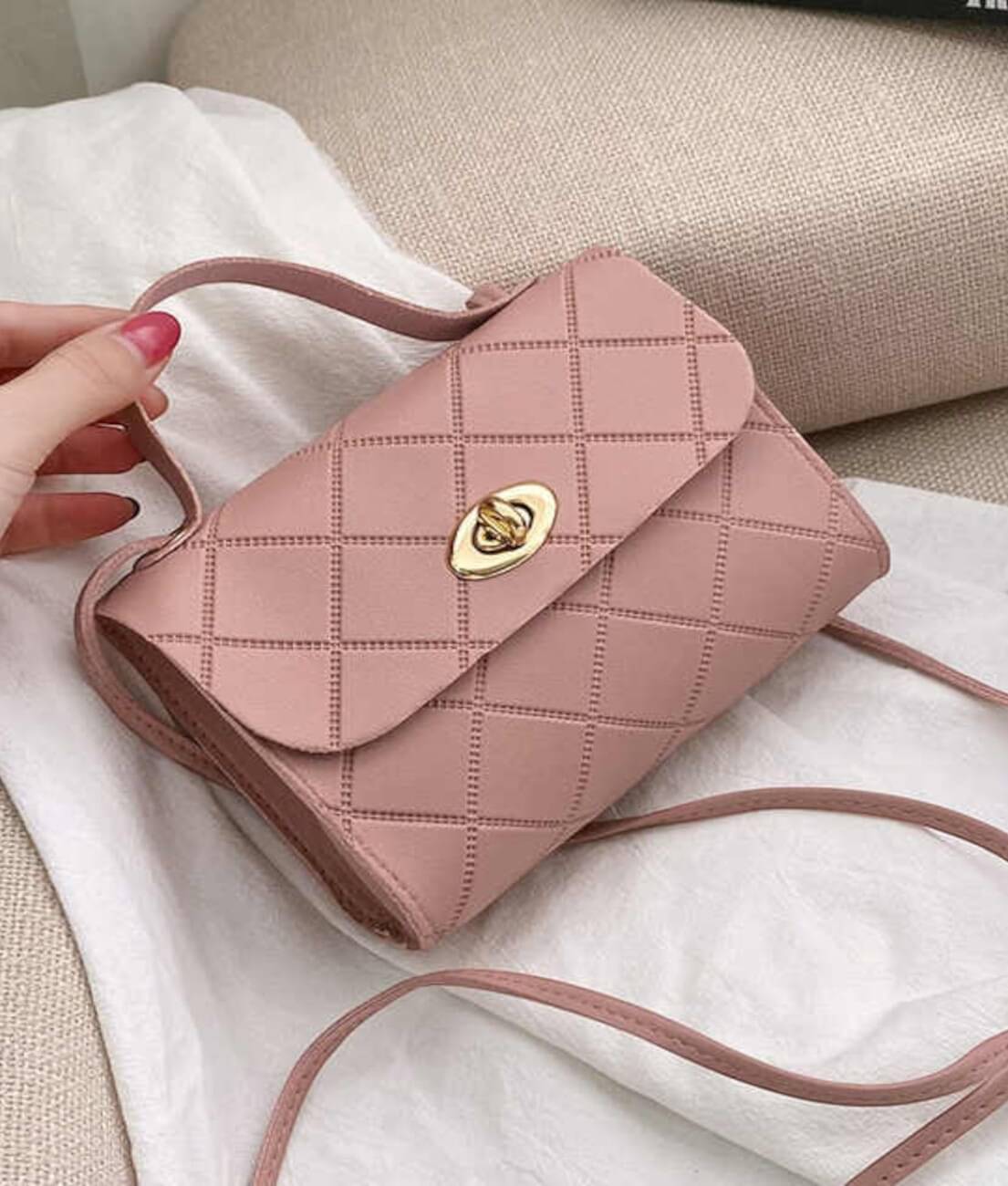     			gufrina Sling Bag PU Set of 1 ( Pink )
