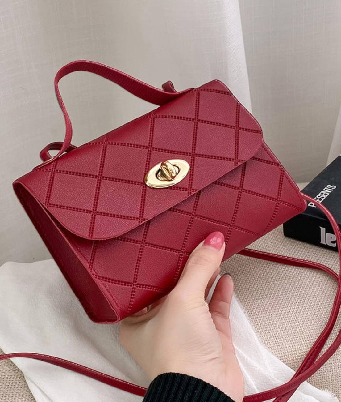     			gufrina Sling Bag PU Set of 1 ( Maroon )