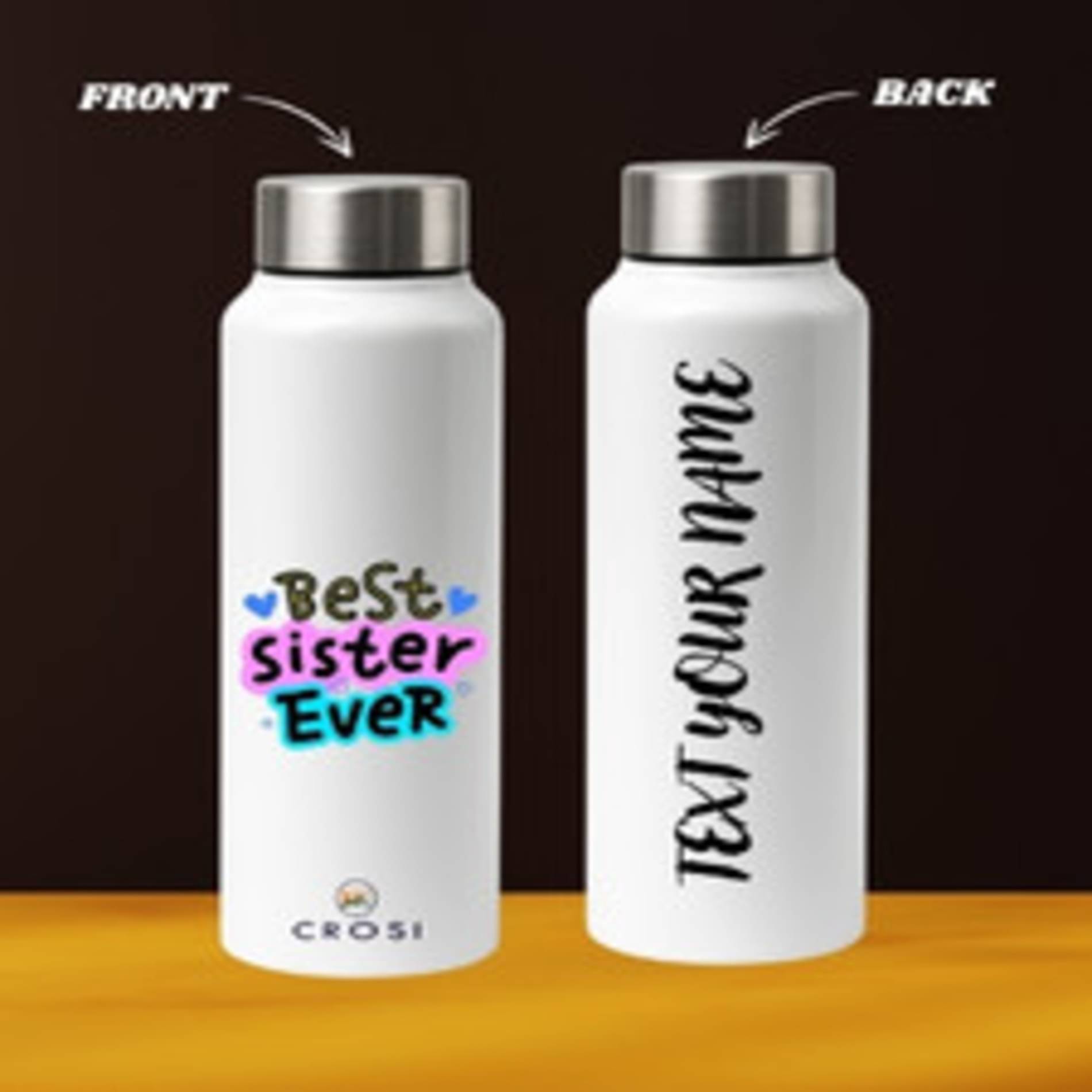 kk crosi Your Name Written Customized White Steel Sipper Water Bottle 750 mL ( Set of 1 ) kk crosi Your Name Written Customized White Steel Sipper Water Bottle 750 mL ( Set of 1 )