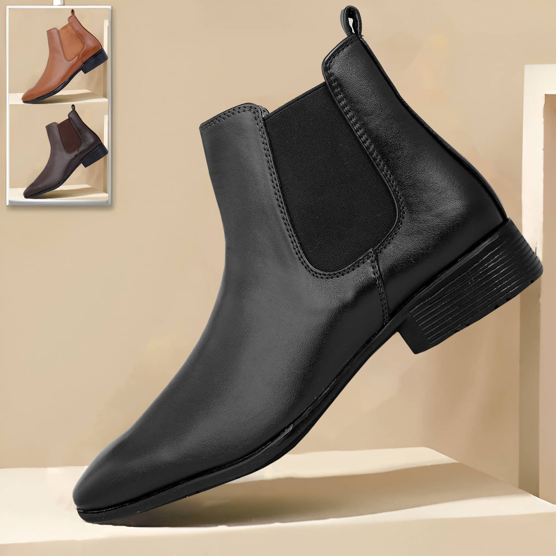     			BXXY Black Men's Chelsea Boots