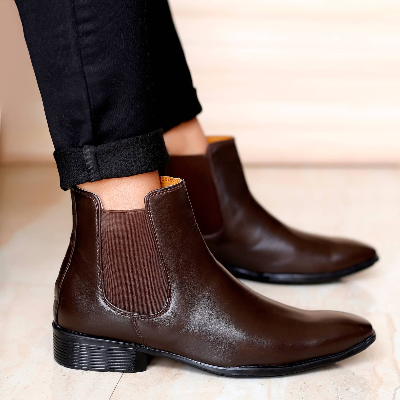     			BXXY Brown Men's Chelsea Boots