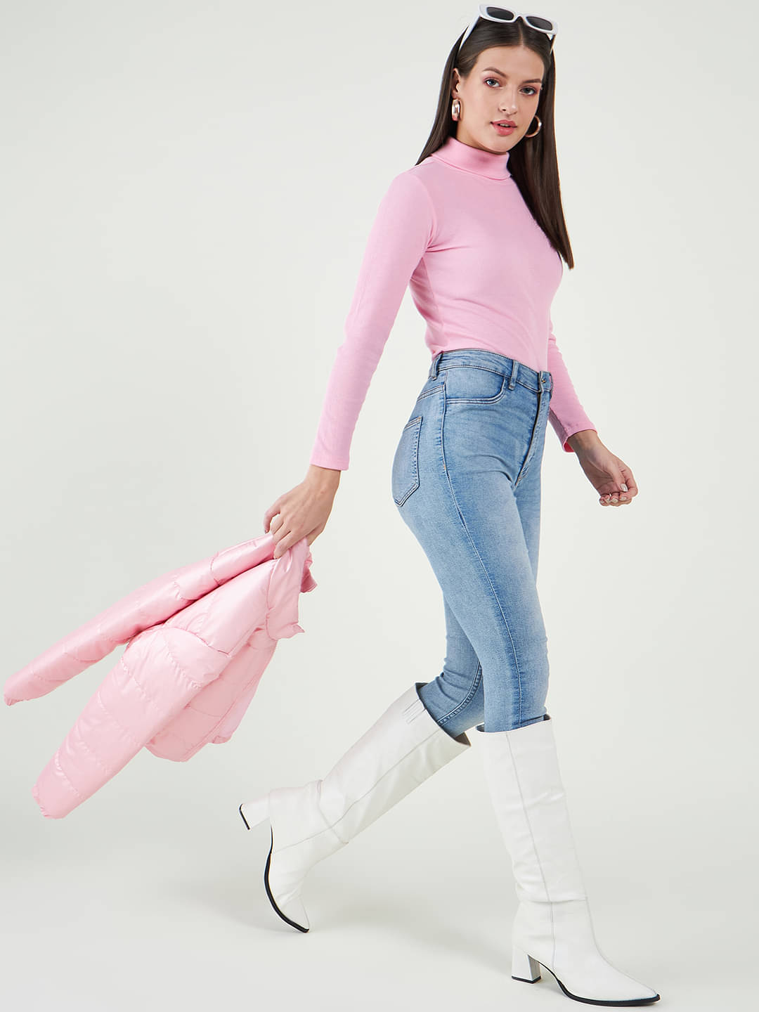 Bitterlime Women's Cotton Regular Top ( Pink ) Bitterlime Women's Cotton Regular Top ( Pink )