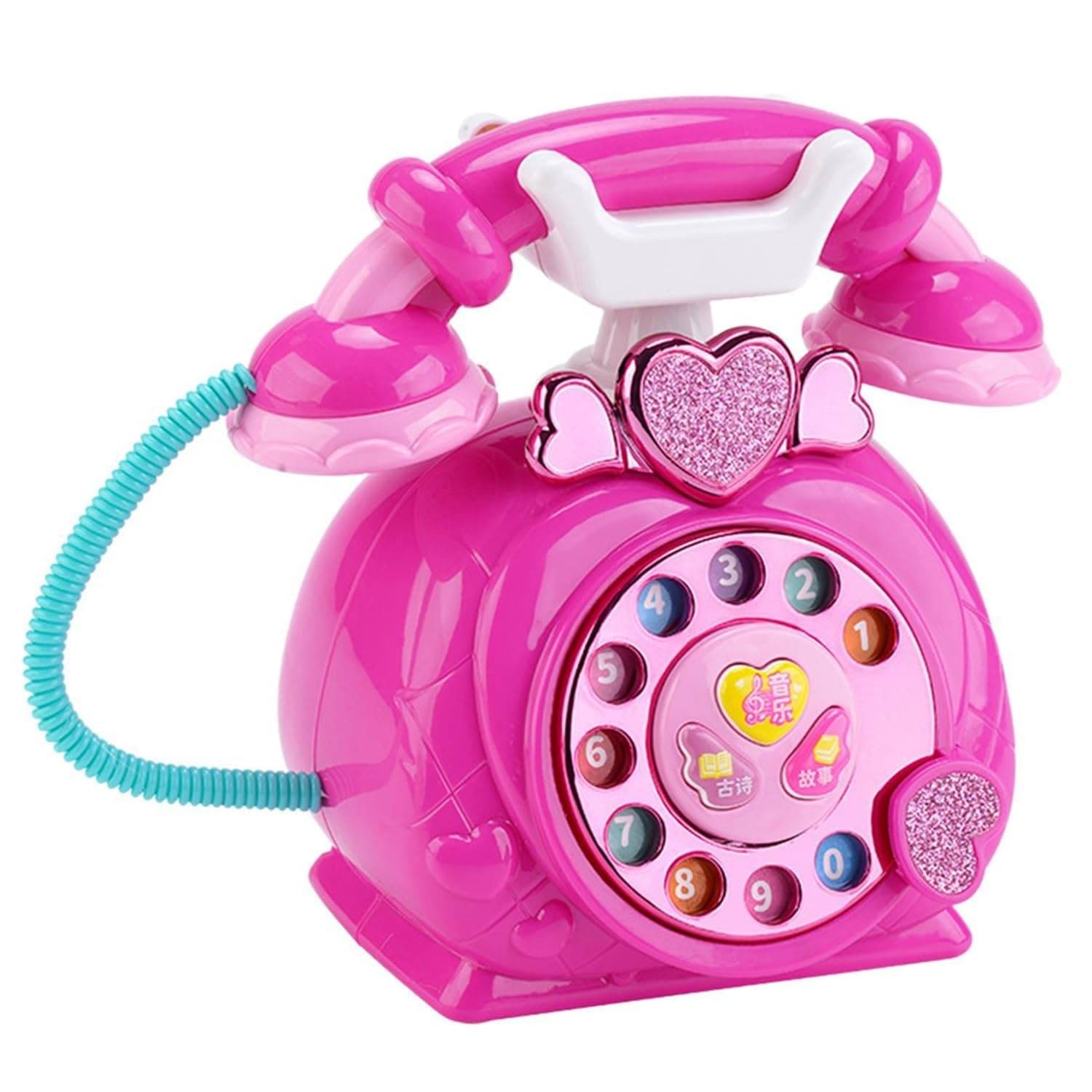     			Classic Old Style Musical Landline Telephone for Kids with Story and Poetry Sound Baby Phone Mobile Musical Toys for Kids (Multicolor)