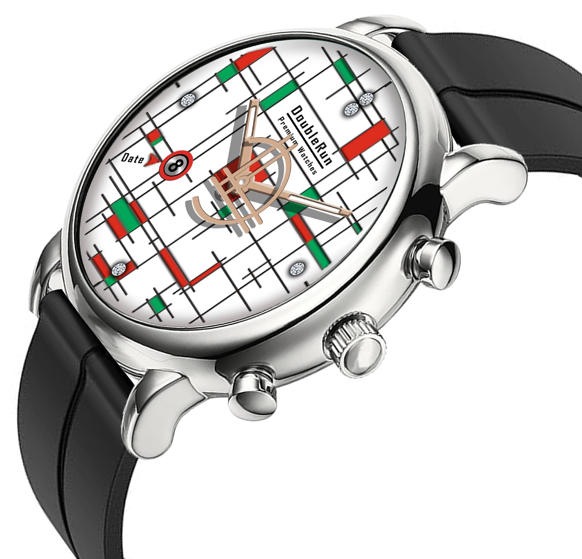     			DoubleRun Black Silicon Analog Men's Watch