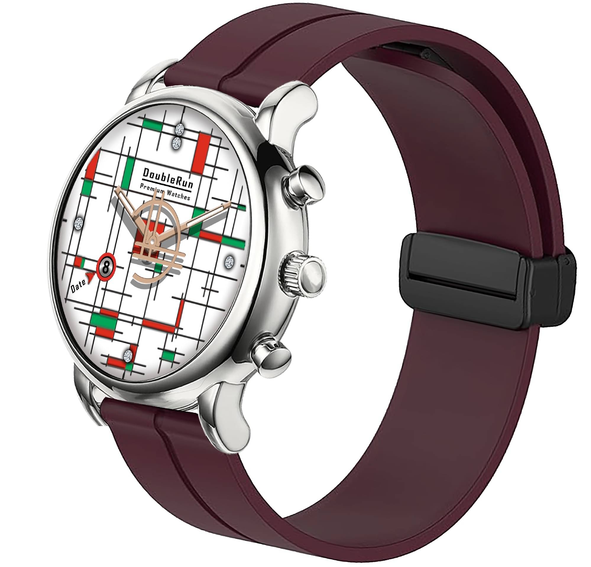     			DoubleRun Brown Silicon Analog Men's Watch